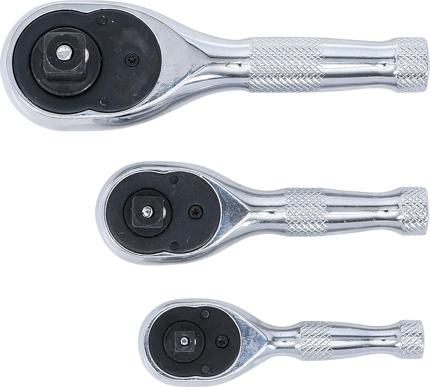 BGS 215 | Stubby Ratchet Set | 6.3 mm (1/4") / 10 mm (3/8") / 12.5 mm (1/2") | 3 pcs.