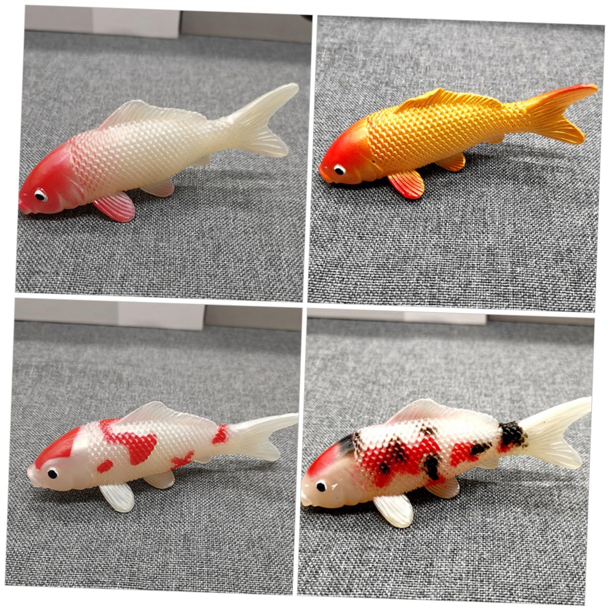 Amazon.co.jp: WRITWAA 4個 鯉の模擬モデル 多機能 装飾品 鯉の模型