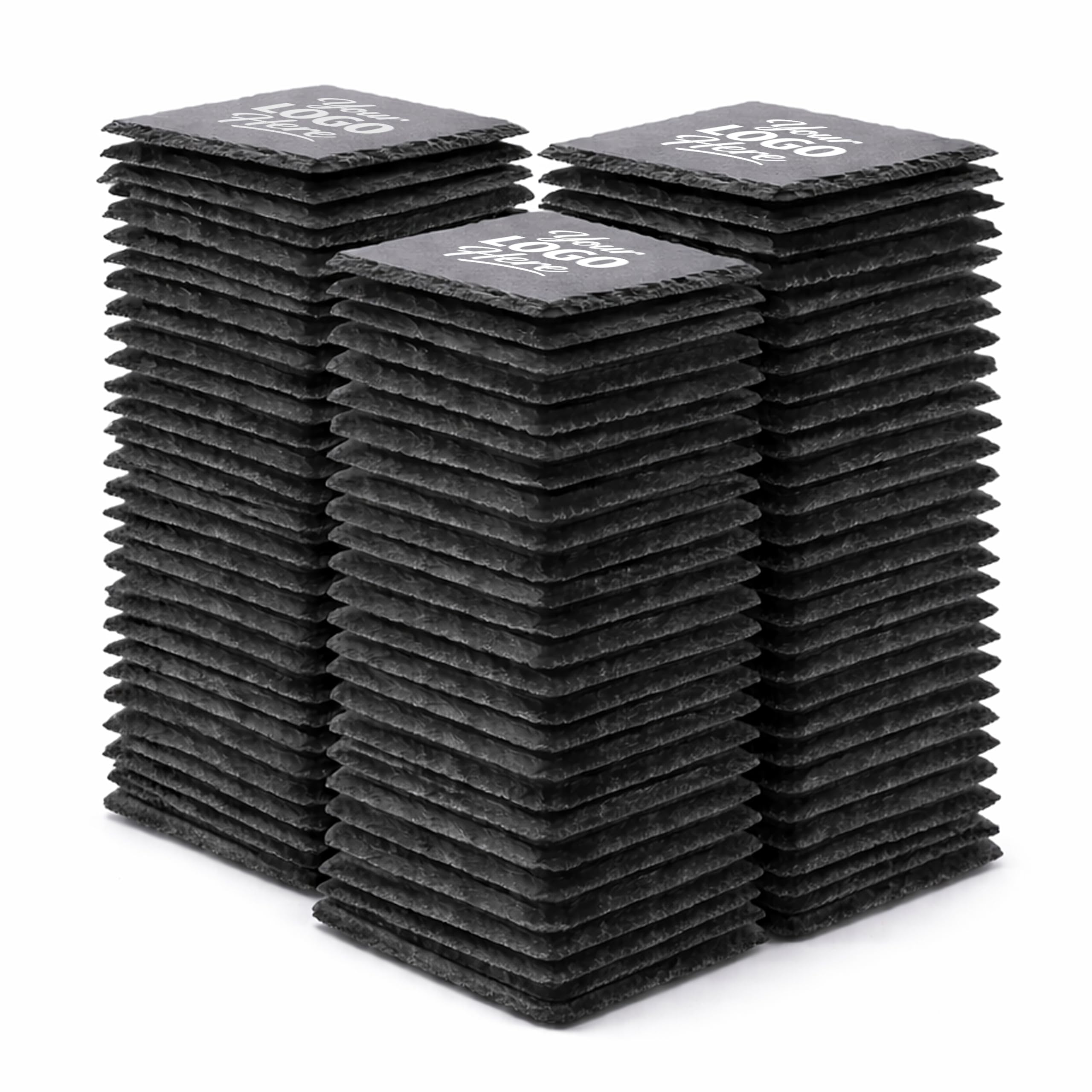 Personalized Coasters, Custom Logo &amp; Name - Laser Engraved, Set of 48