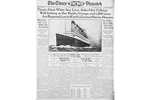 Posterazzi "The Times Dispatch, April 16th, 1912 - Titanic Sinks After Collision" Newspaper Print