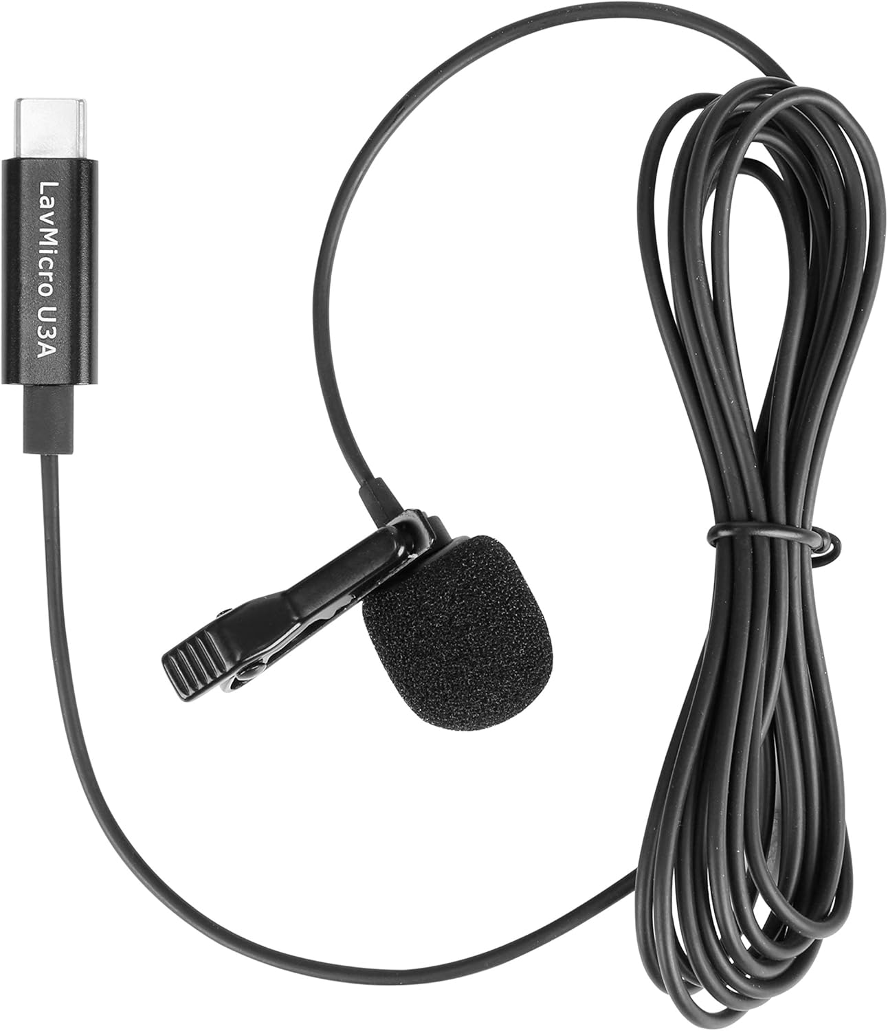 Saramonic LavMicro U3A USB-C Lavalier Microphone for iPhone 15, Android, New iPad, Computers & More with 6.6' Cable & 90˚ Adapter for Vlogging, Interviews, YouTube, TikTok, Live Streaming