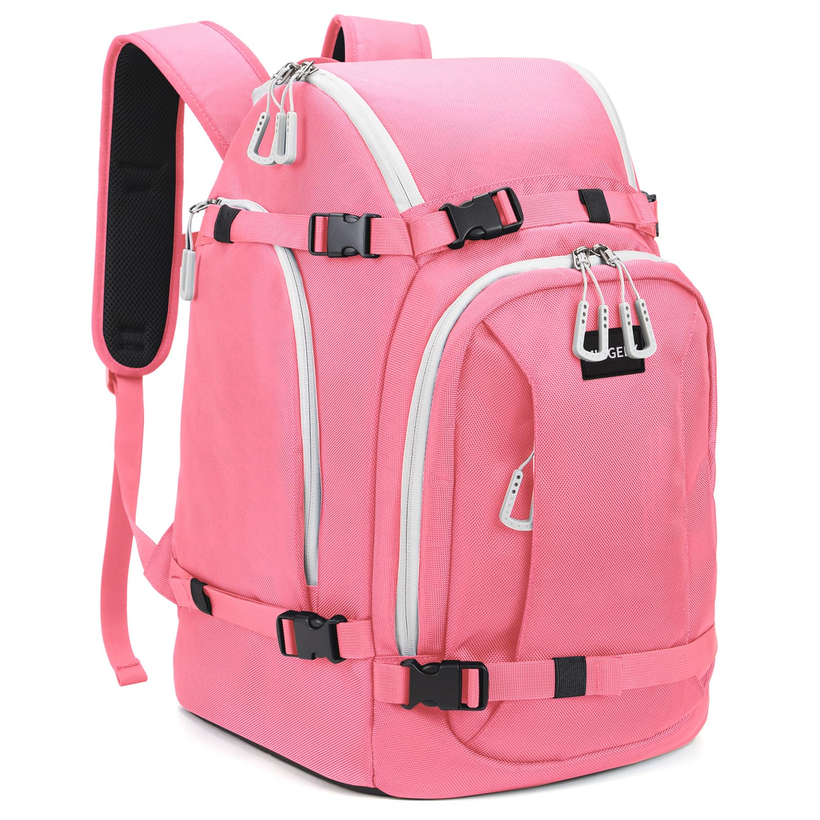 MIGGEEY Borsa per scarponi da sci con scomparto per casco e scomparto per stivali [50 l], zaino da sci con tasca per casco, borsa da sci con funzione di tracolla e spazio per accessori da sci