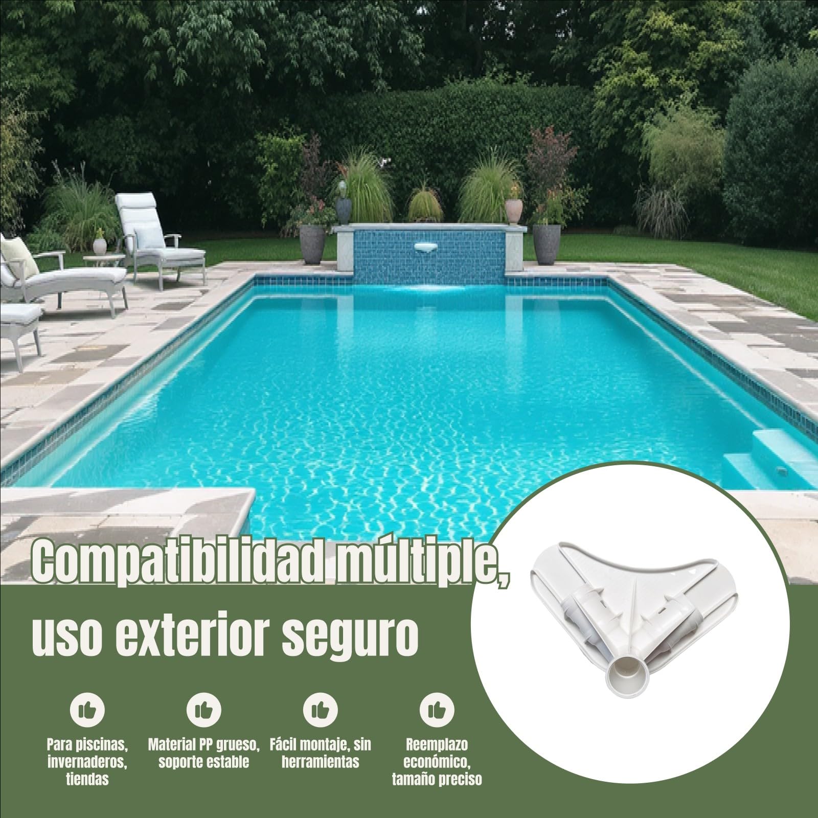 Marco de Soporte de Esquina de Reemplazo de Hardware de Junta de Esquina Accesorios para Piscinas