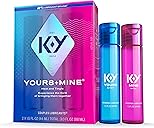 K-Y Yours + Mine Couples Personal Lube, Two Personal Lubricants, Water Based Lube for Women & Glycerin-Based Lube for Men, 2 x 1.5 FL OZ