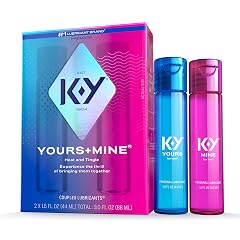 K-Y Yours Mine Couples Personal Lube Two Personal Lubricants Water Based Lube for Women Glycerin-Based Lube for Men