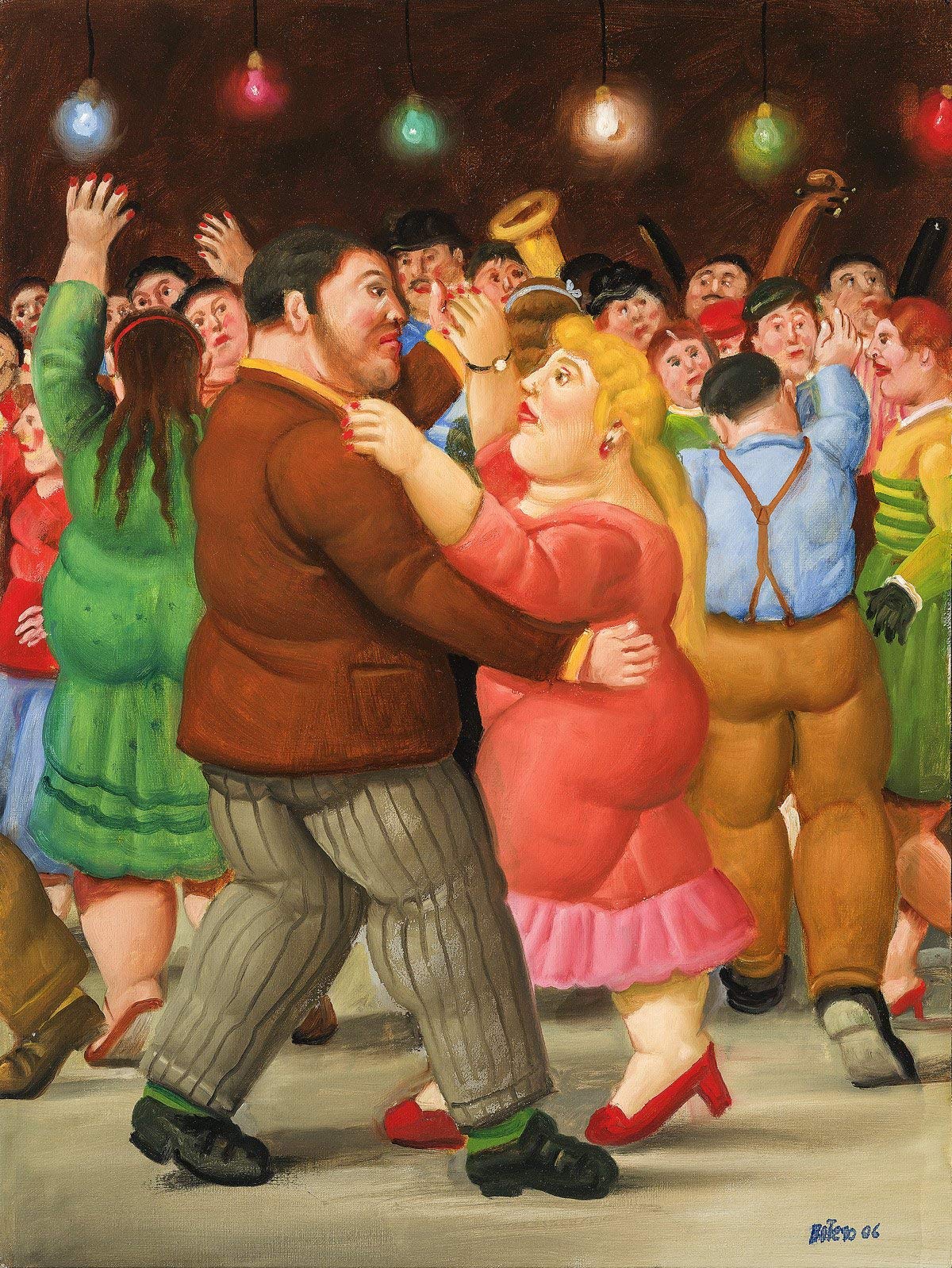 Get Custom Art - Fernando Botero, Dance - Poster Print, Famous Paintings Wall Art Décor (24x32 inch)