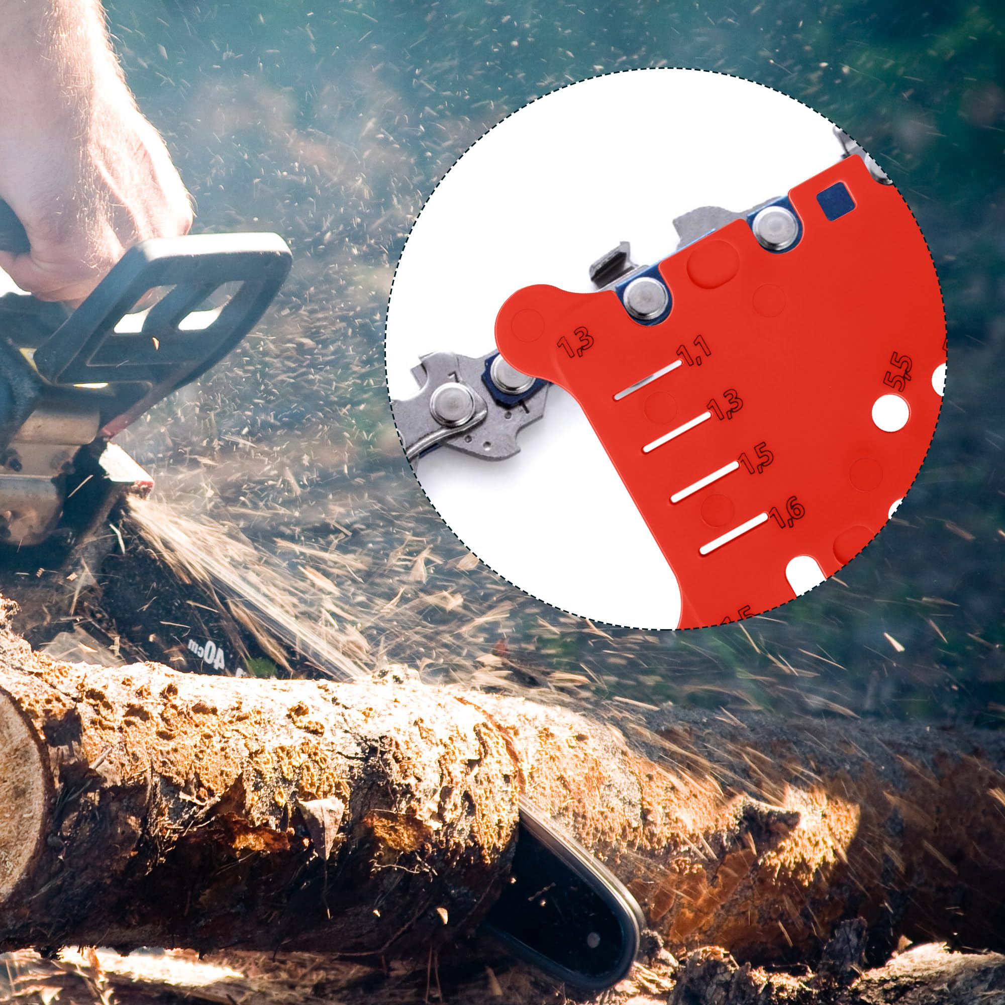 Shupakul 8 Pack Chainsaw Bar Gauge Tool Chainsaw Chain