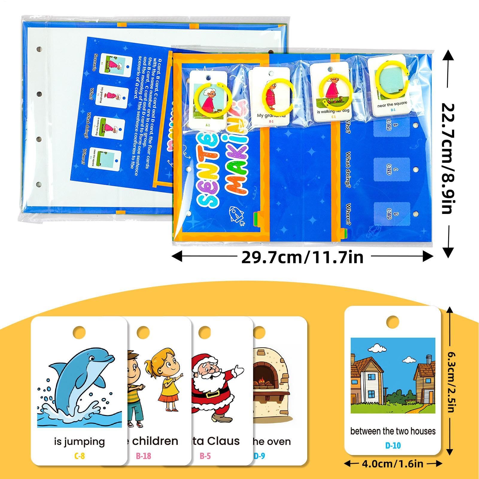 Phonics Flash Cards - Lettre éducative Jeu Son pour Les | 80x Cartes d'apprentissage en Anglais avec Images et Texte, Outils de Lecture préscolaire, Aides pédagogiques en Classe, Jeu de Cartes