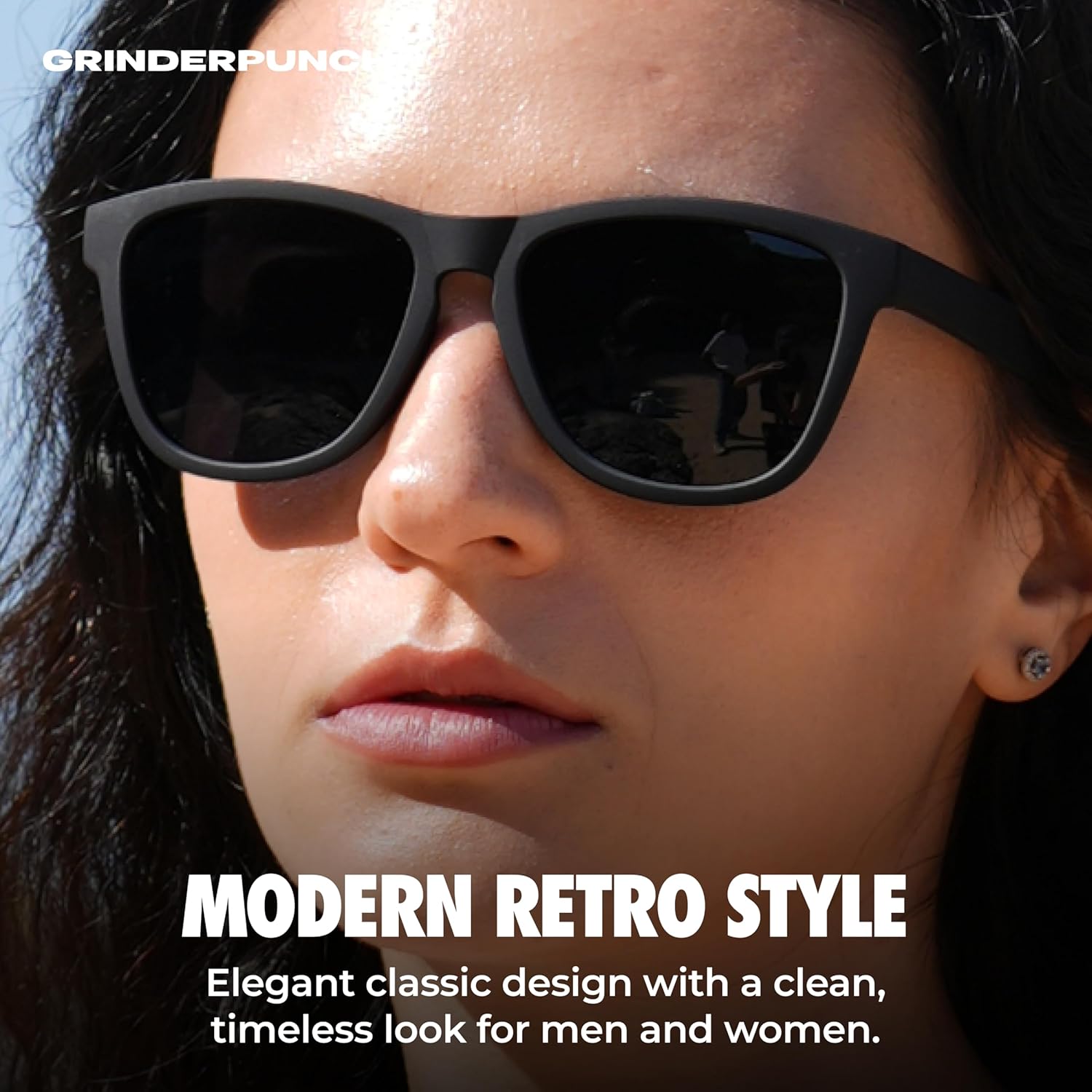 grinderPUNCH Womens Polarized Sunglasses UV400 Protection Classic Retro Driving Sun Glasses Trendy Fashion Shades