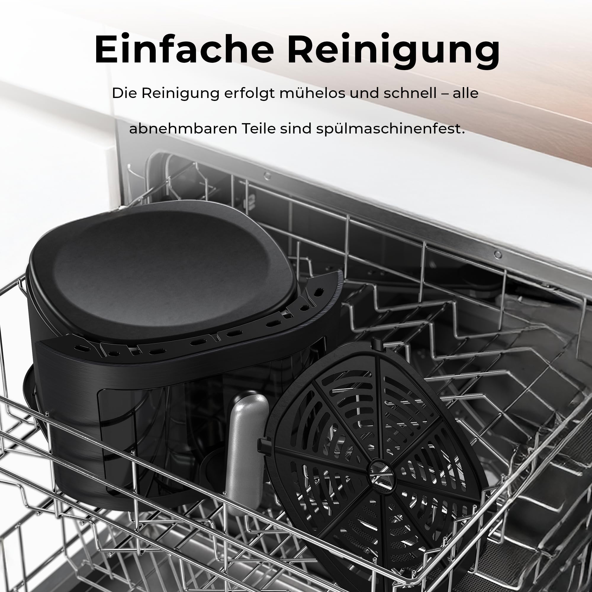 Balter Heißluftfritteuse Airfryer, 5,5 L, Friteuse Heissluftfritteuse XXL mit Sichtfenster, 12 Programme, all-in-1 Air Fryer, inkl. 100 Rezepte, HL-551T
