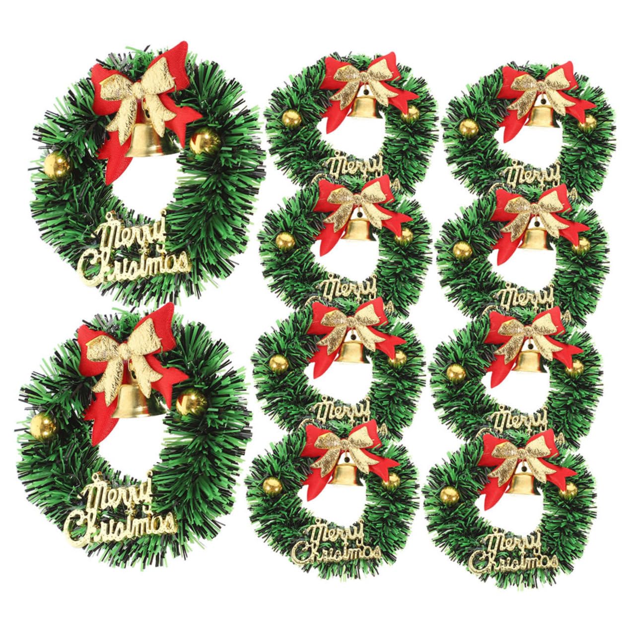 20piezas Mini Guirnalda Navideña Lazo Guirnalda Miniatura Artificial para Colgar Decoración de Invierno para Manualidades y DIY