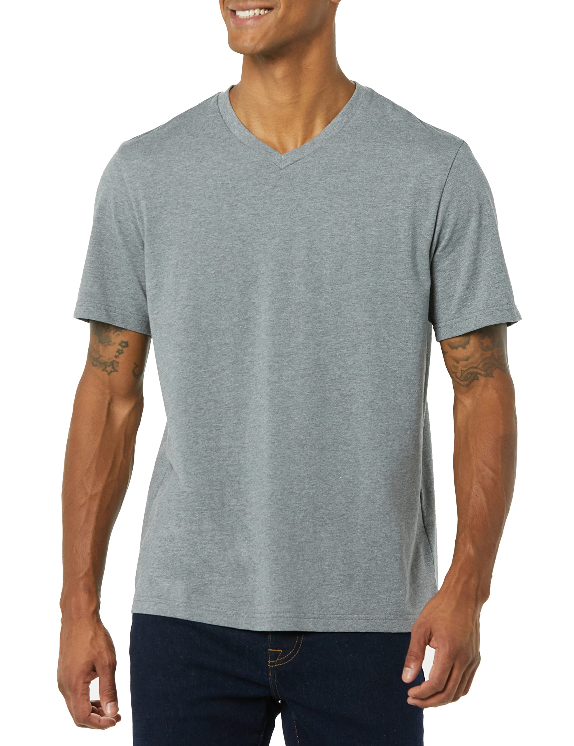 Amazon Essentials Hombre Camisetas de Cuello en V de Manga Corta