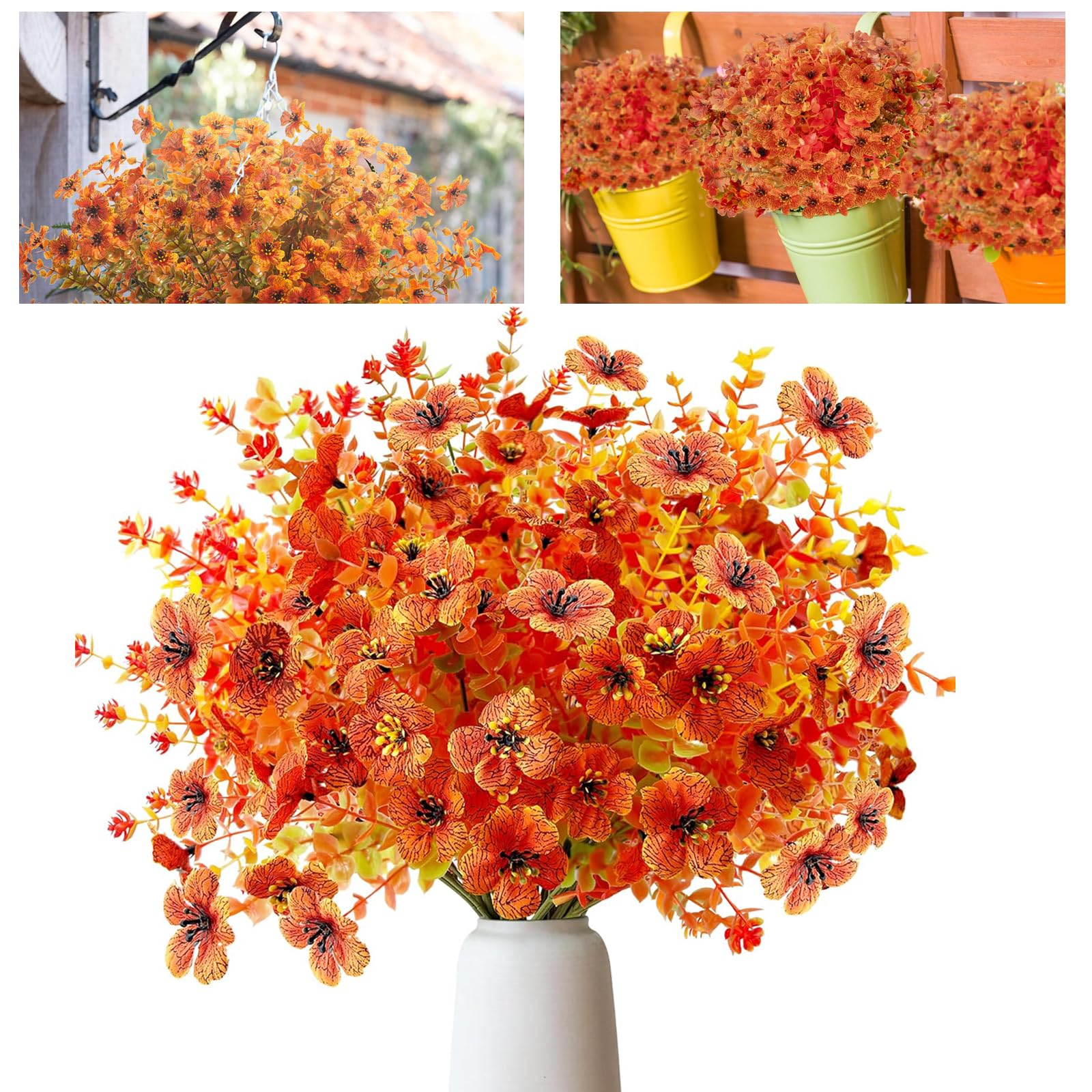 MACTING 6 Fasci Fiori Artificiali da Esterno Resistenti ai UV Senza