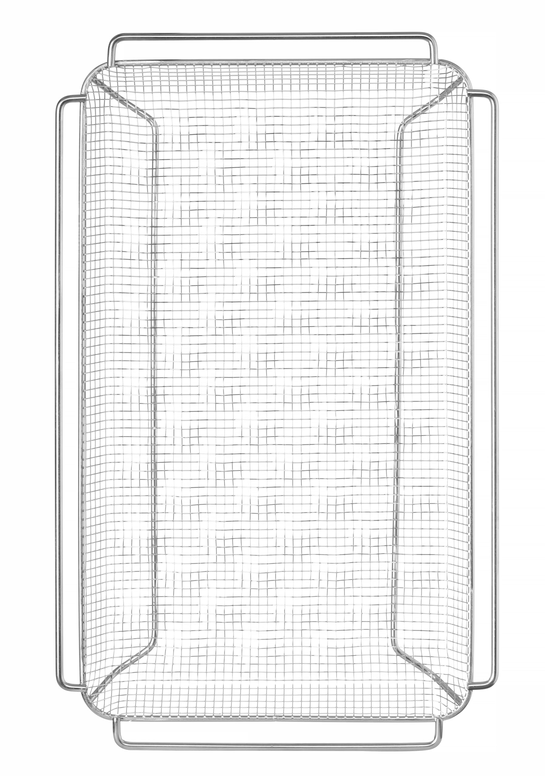 HENDI Cesta de asar para patatas fritas, GN1/1, CONVECTOMAT, para hornos, fondo ondulado, resiste hasta 200°C, bandeja para horno, cesta para freír, 530x325x(H)40mm, acero inoxidable