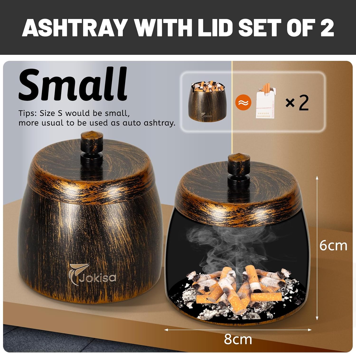 Stilvolle Edelstahl-Aschenbecher für drinnen & draußen: 2er Set im Test