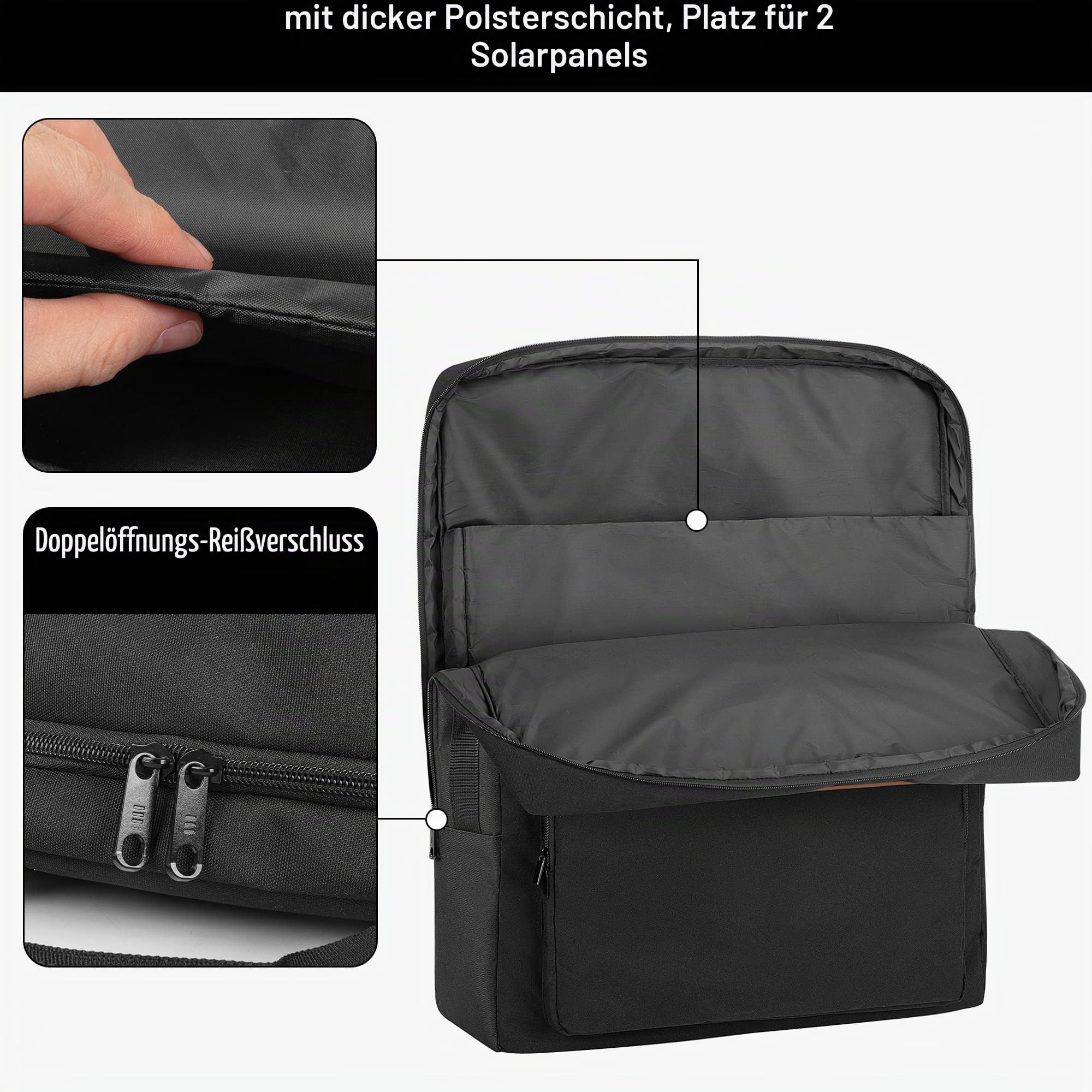 HODRANT Tragbare Solarpanel Tasche. Solarpanel Tasche mit Schultergurt