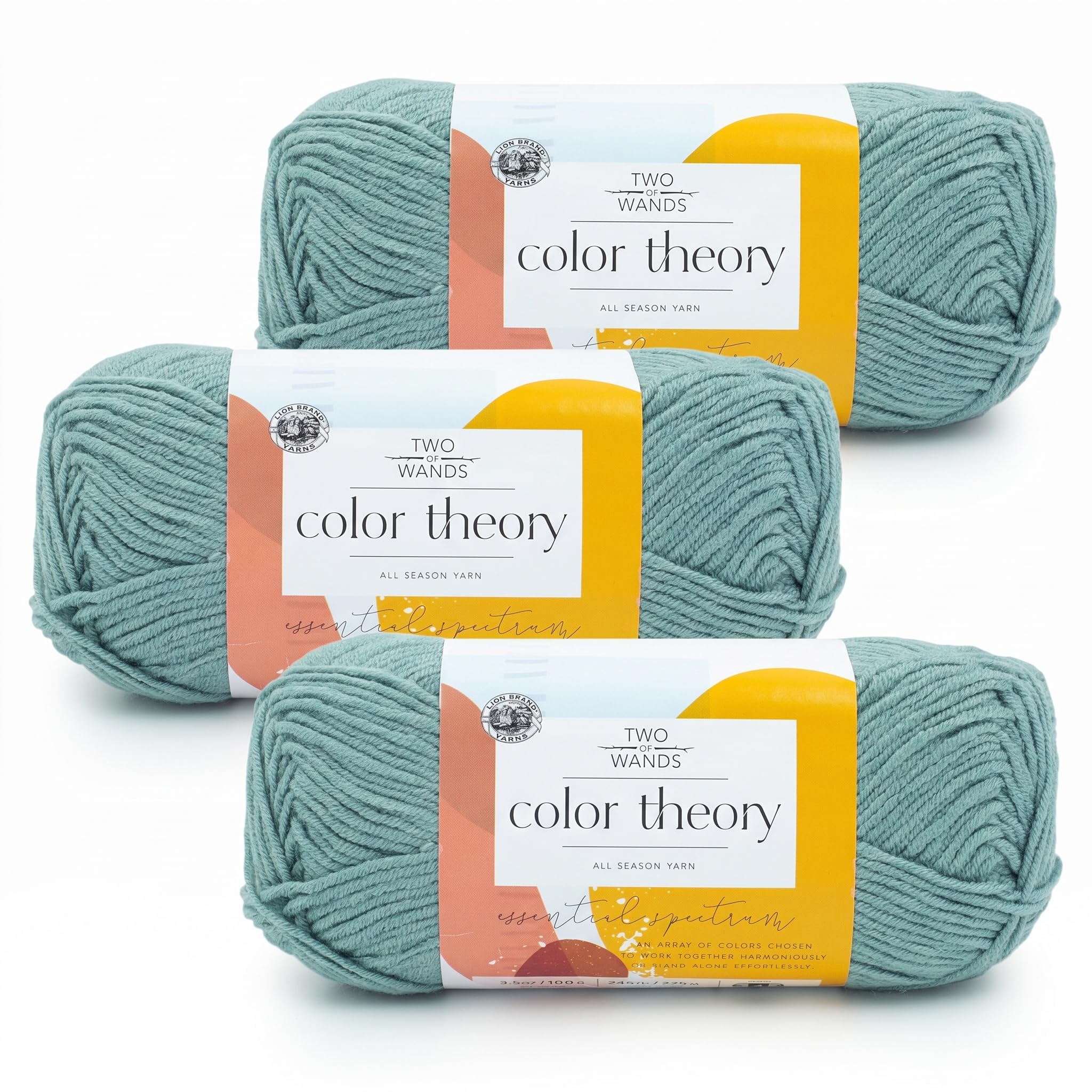 Lion Brand Yarn Two of Wands: Color Theory Yarn, Tourmaline (Pack of 3)