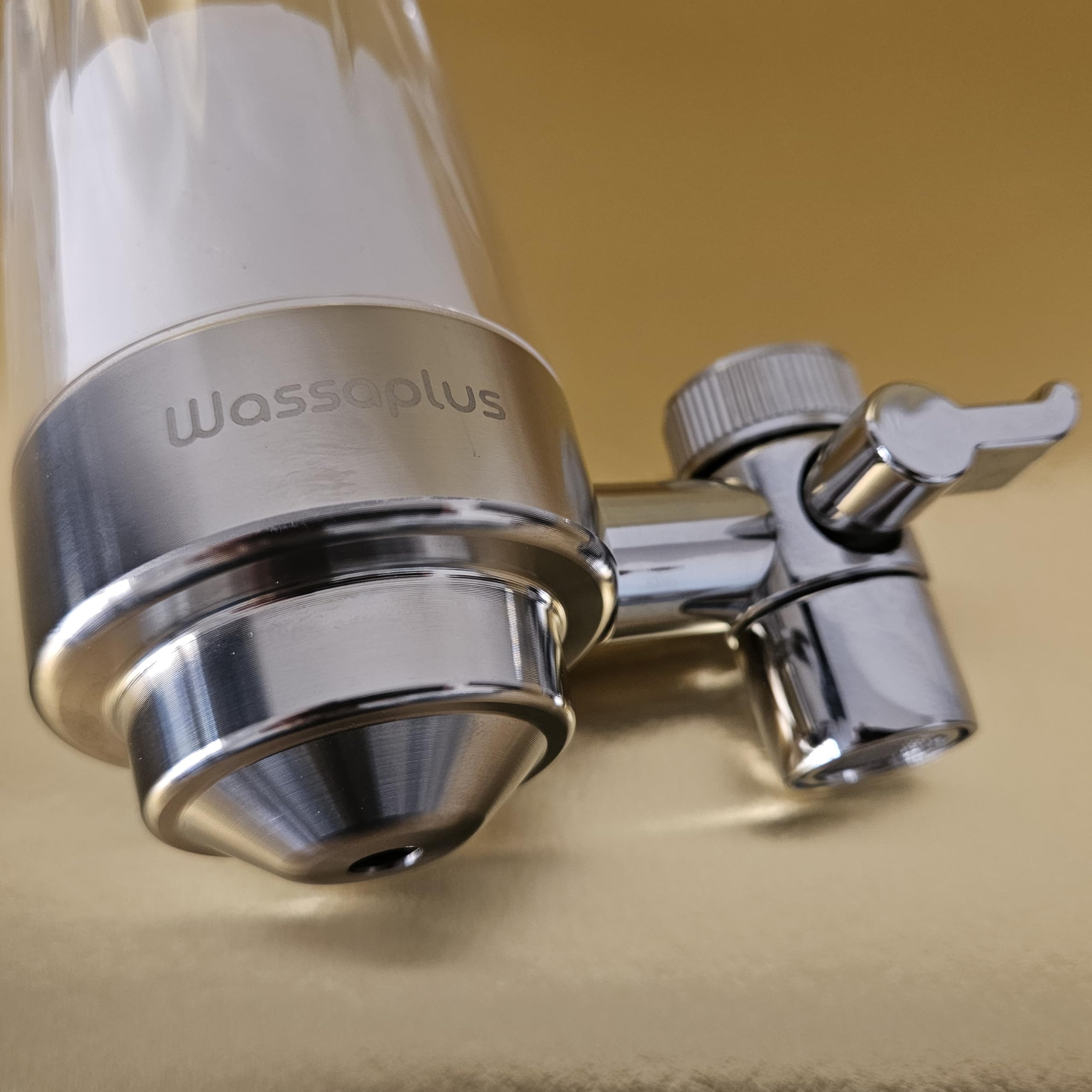 Super Core Filtre à eau pour robinet en acier inoxydable – Purificateur d'eau écologique – Élimine le chlore, les bactéries, la rouille, les microplastiques et améliore le goût de l'eau