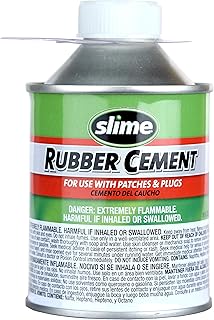 Slime 1050 Rubber Cement, Tire Repair, use with Slime Plugs or Patches, 8 oz. can