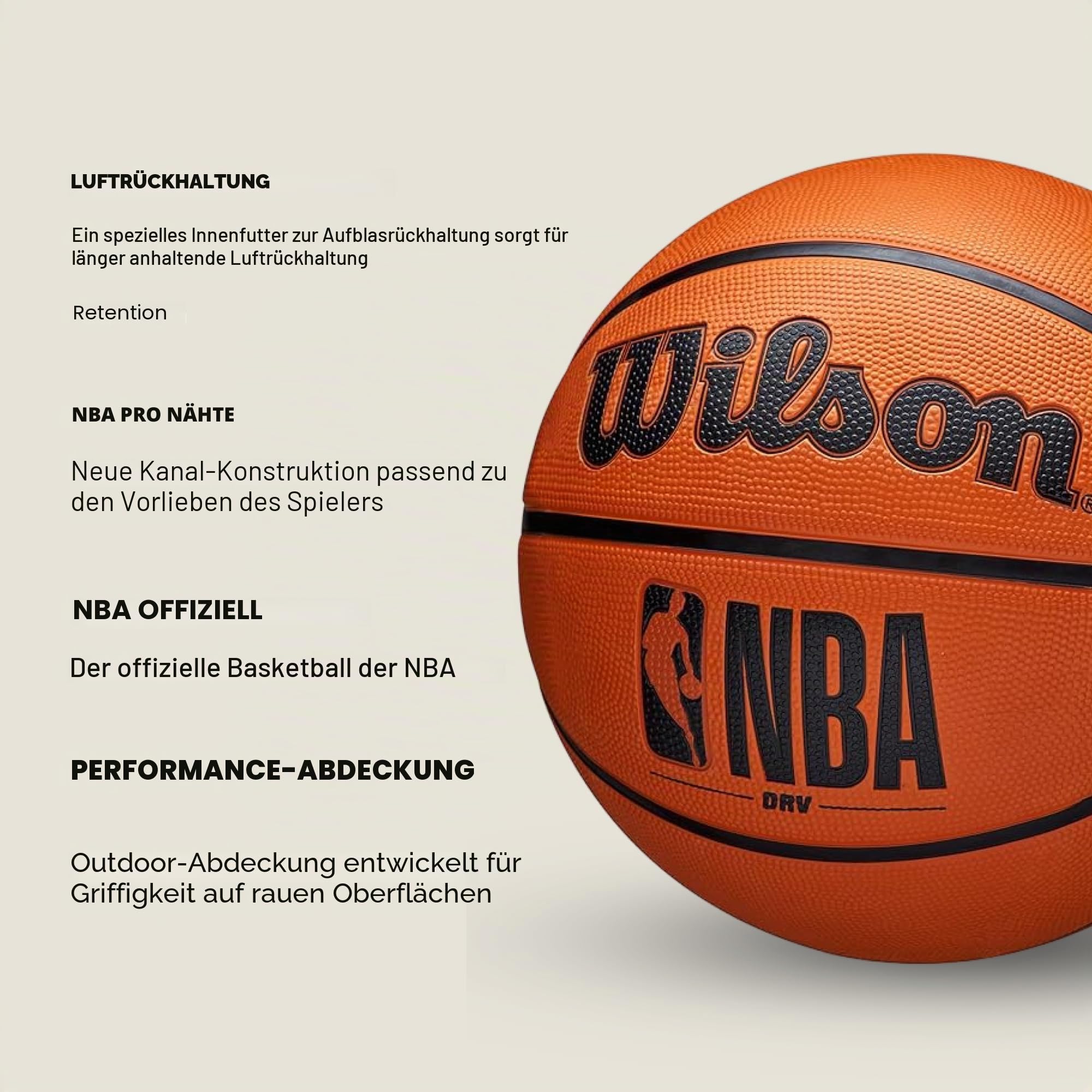 Wilson NBA DRV Serie Basketbälle für Innen- und Außenbereich