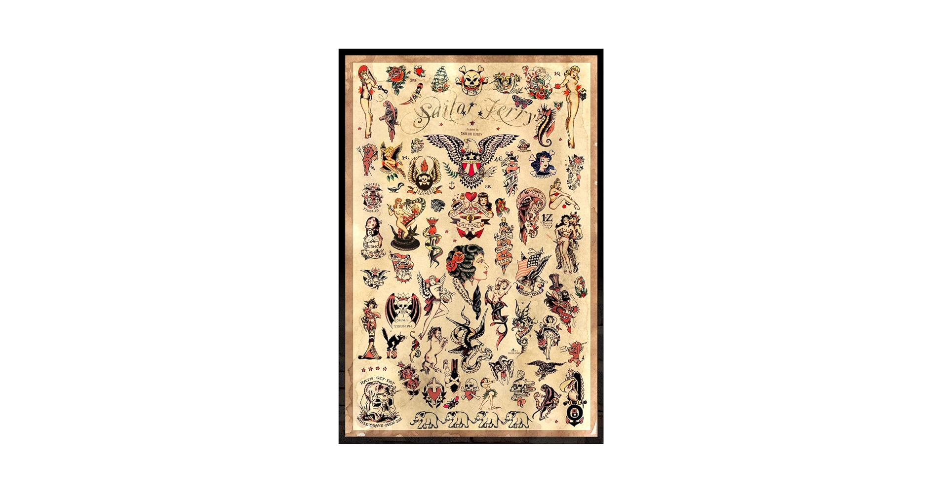 Sailor Jerry 原画 Sailor Jerry Tattoo Art 14 x 11 Photo Print | eBay