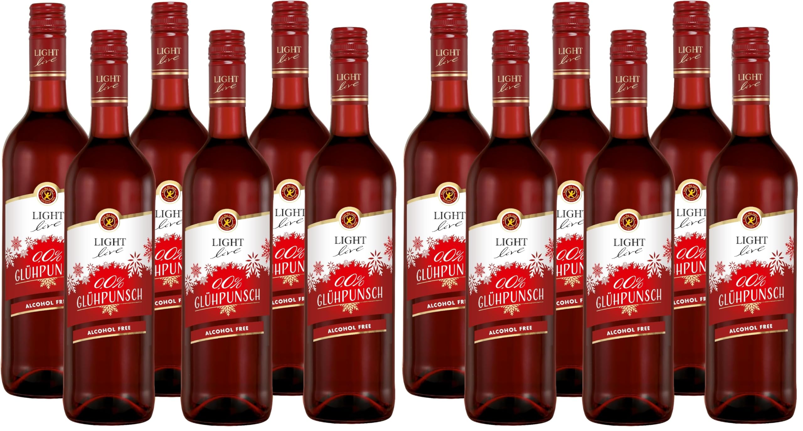 LIGHT live Glühpunsch 0,0% Red (6 x 0,75 l) (Packung mit 2)