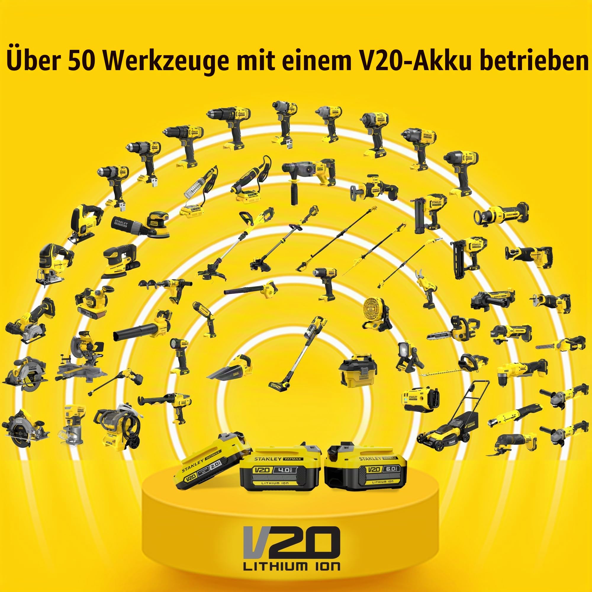 STANLEY FATMAX 18V V20 Akku-Bandfeile (Power-Feile mit variabler Drehzahl, ideal zum Feilen, Entrosten, Entgraten und Schleifen, Lieferung ohne Akku und Ladegerät) SFMCE210B-XJ