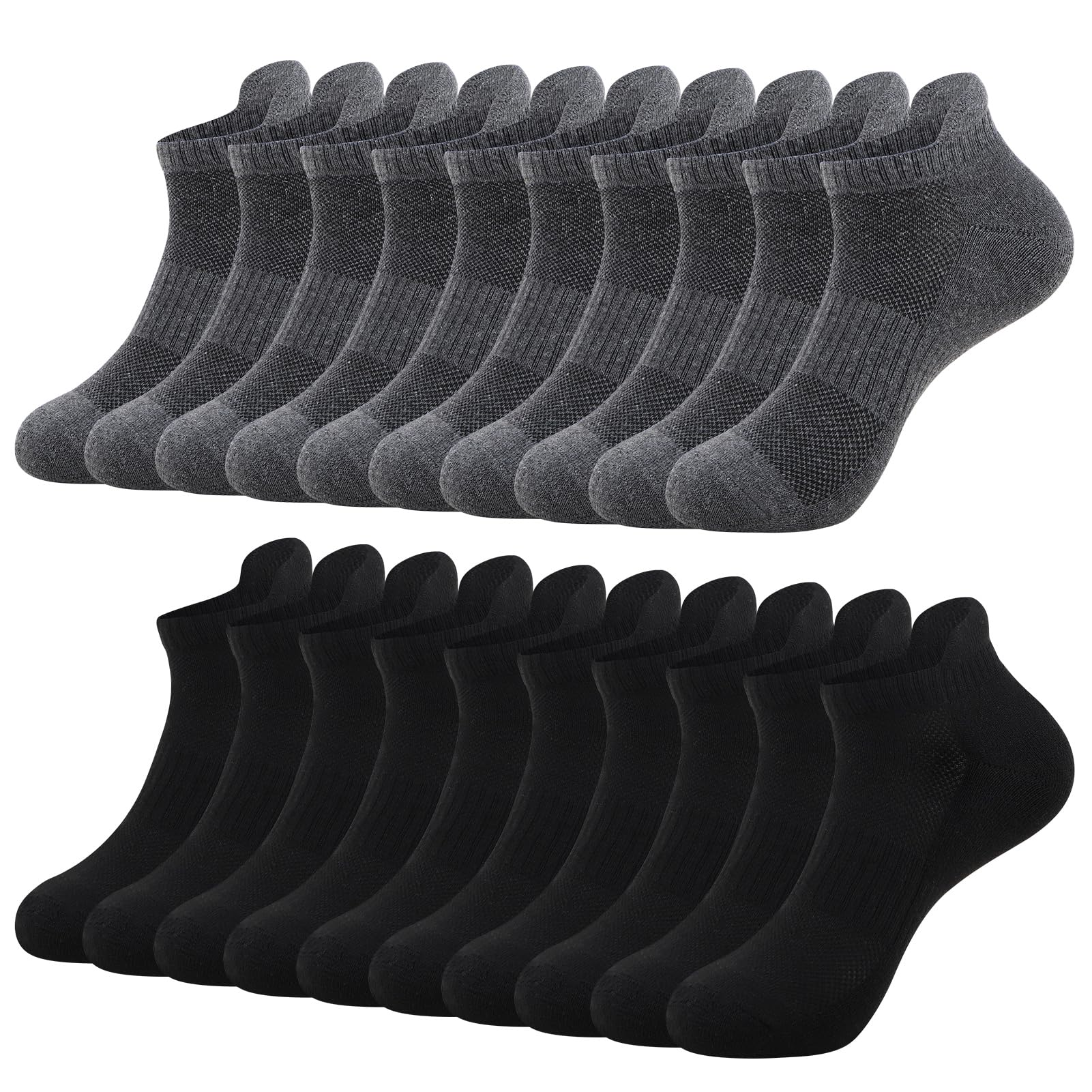 JOYNÉE Herren-Knöchelsocken für Herren, Laufsocken, niedrig geschnitten, 6 Paar, Sportsocken, Größe 44-47