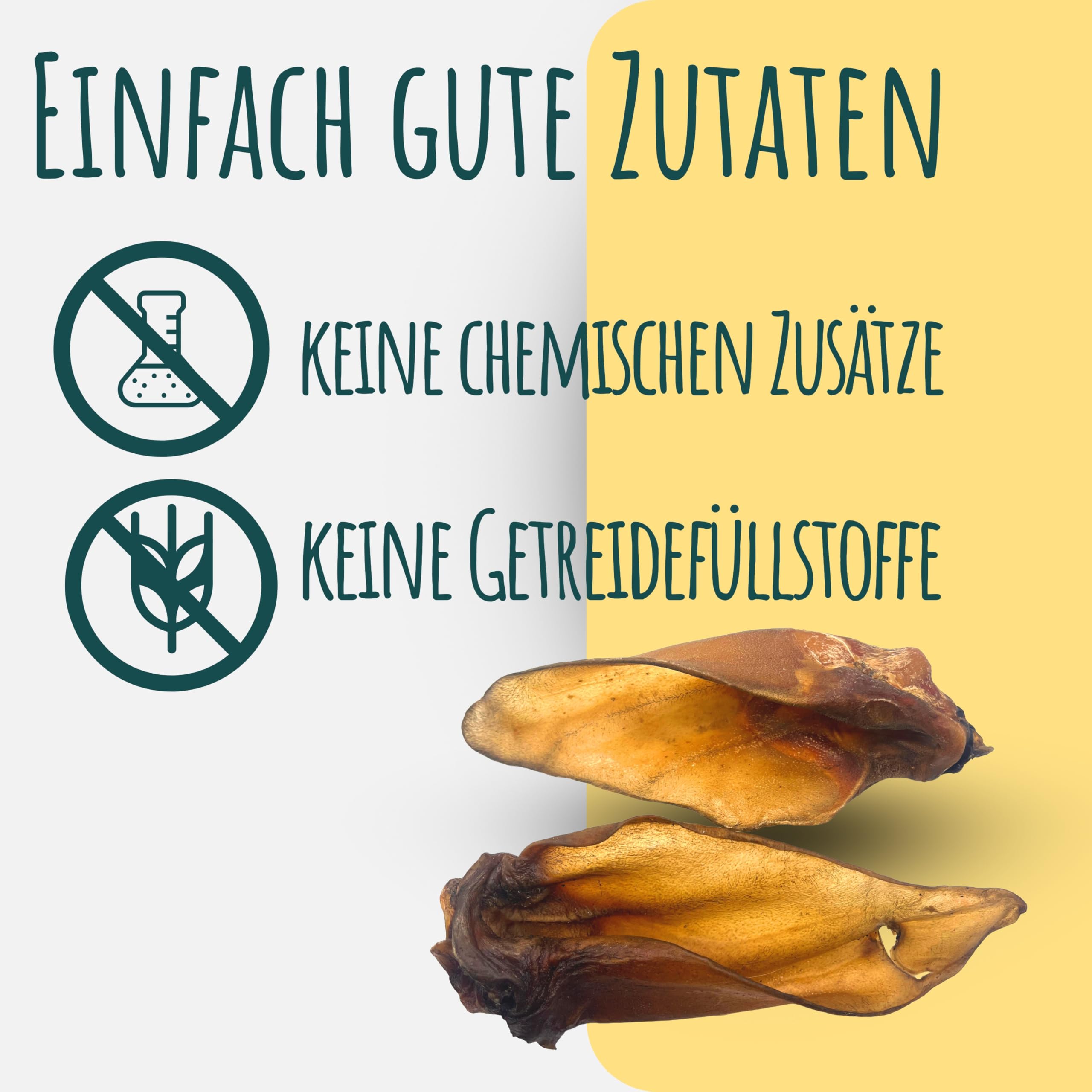 Lot de 50 oreilles de bœuf avec coquillage pour chiens - Naturelles et de qualité supérieure - Faible en gras et en protéines - Article à mâcher pour les soins dentaires de Wuffsnacks