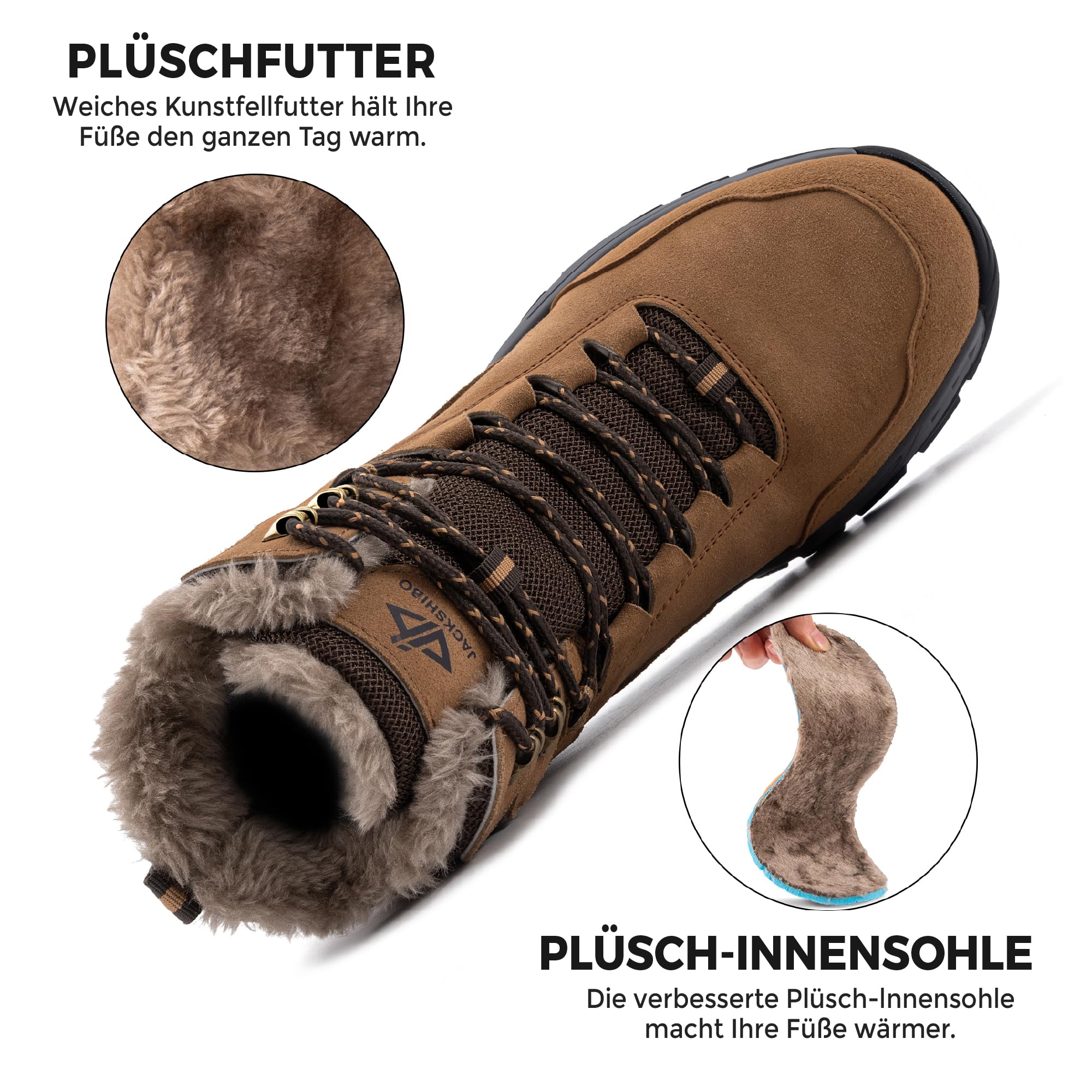 Herren Damen Winterschuhe Winterstiefel Schneestiefel Winter Wanderschuhe | Unisex Winter Schuhe Warme Gefüttert Winterboots Schneeboots Outdoor Wasserdicht Rutschfest Trekking Stiefel