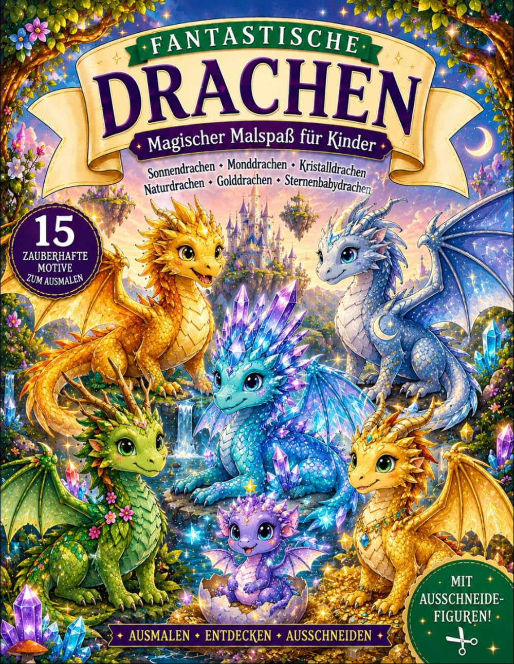FANTASTISCHE DRACHEN: Magischer Malspaß für Kinder