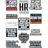 Funny Enamel Pins Set of 12 – Sarcastic & Witty Quote Lapel Pins for Jackets, Backpacks, Hats & More – Collectible & Aesthetic Accessories – Unique Gift for Friends, Coworkers & Pin Collectors