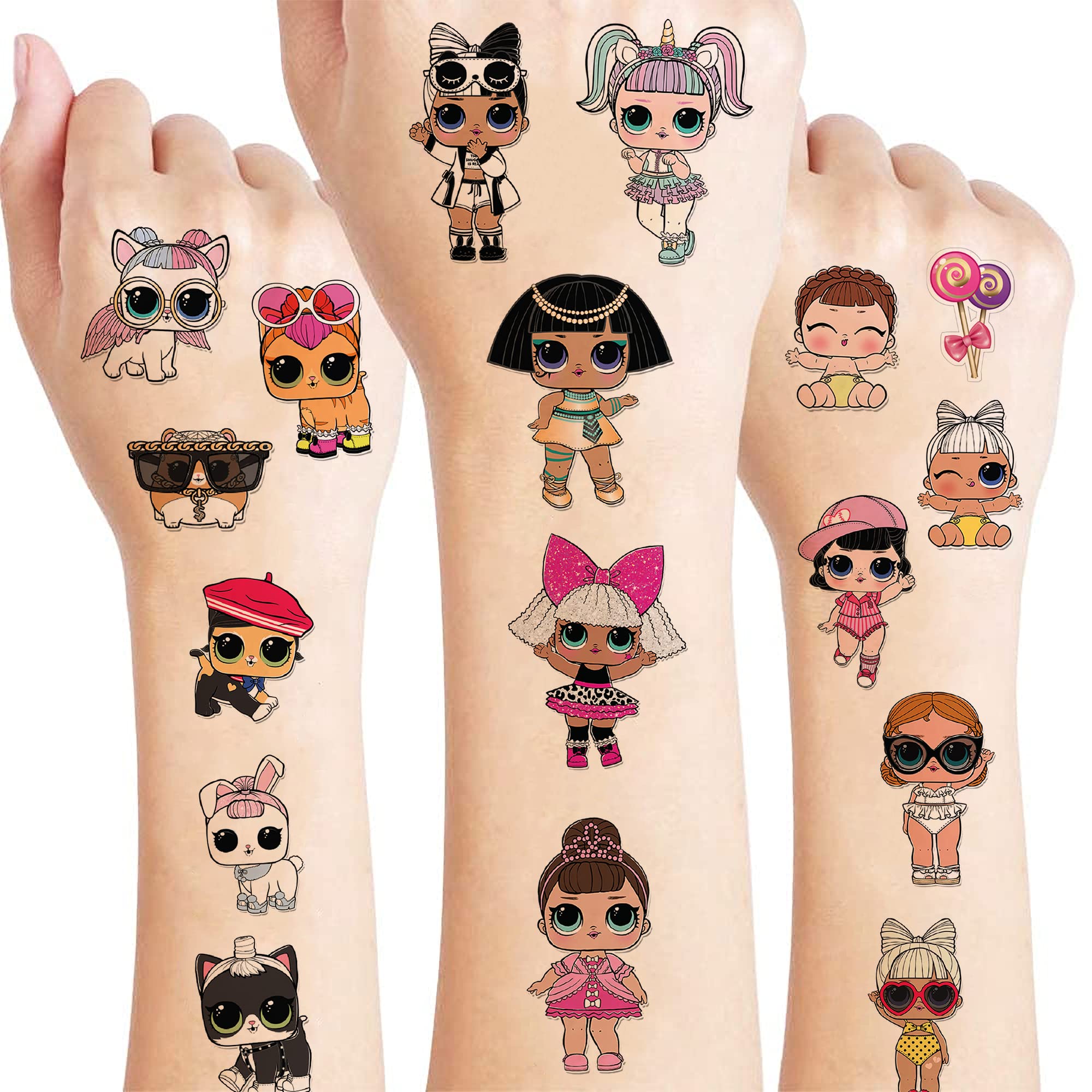 Amazon.com: 16 Sheets LÒL Tattoos Stickers Dolls Temporary 256 PCS Tattoos  Stickers Surprise Luminous in The Dark for Kids LÒL Birthday Party Dolls  Supplies Cute Party Favors Boys Girls Gifts Themed Decorations :