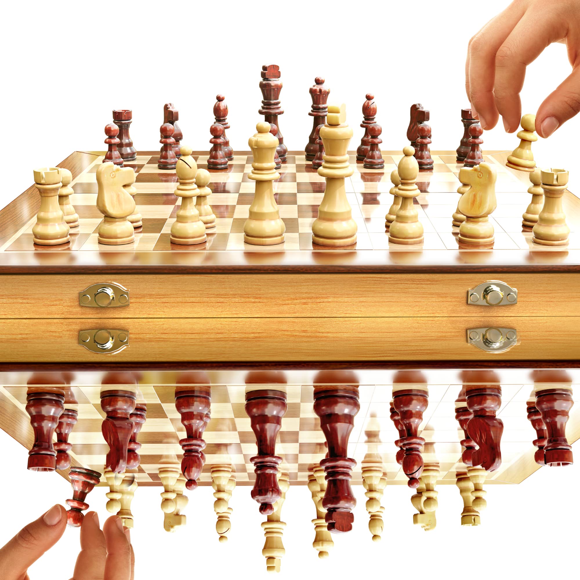 Buy AGREATLIFE's Original 15" Chess Board Set Wooden Chess