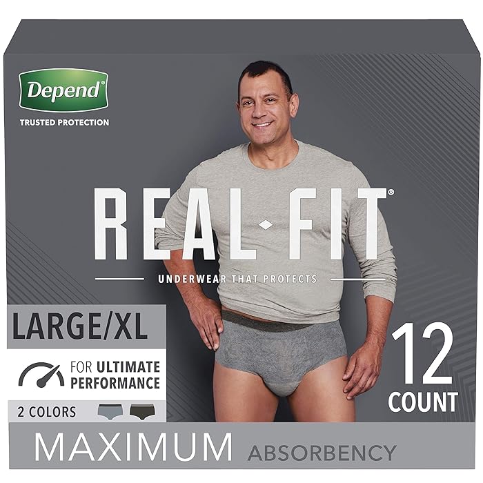 Buy Depend Real Fit Incontinence Underwear for Men with Maximum