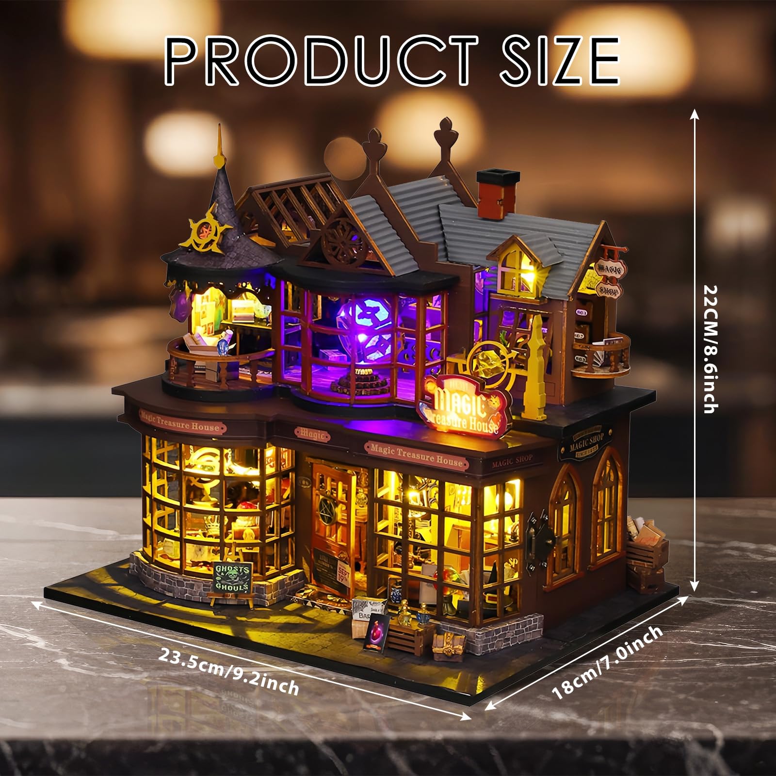 Foyucool Kit de Miniaturas para Adultos, Casa de Muñecas con Muebles, Kit DIY para Adultos, El Regalo Ideal para Navidad o cumpleaños, Sala de Clases — view 53