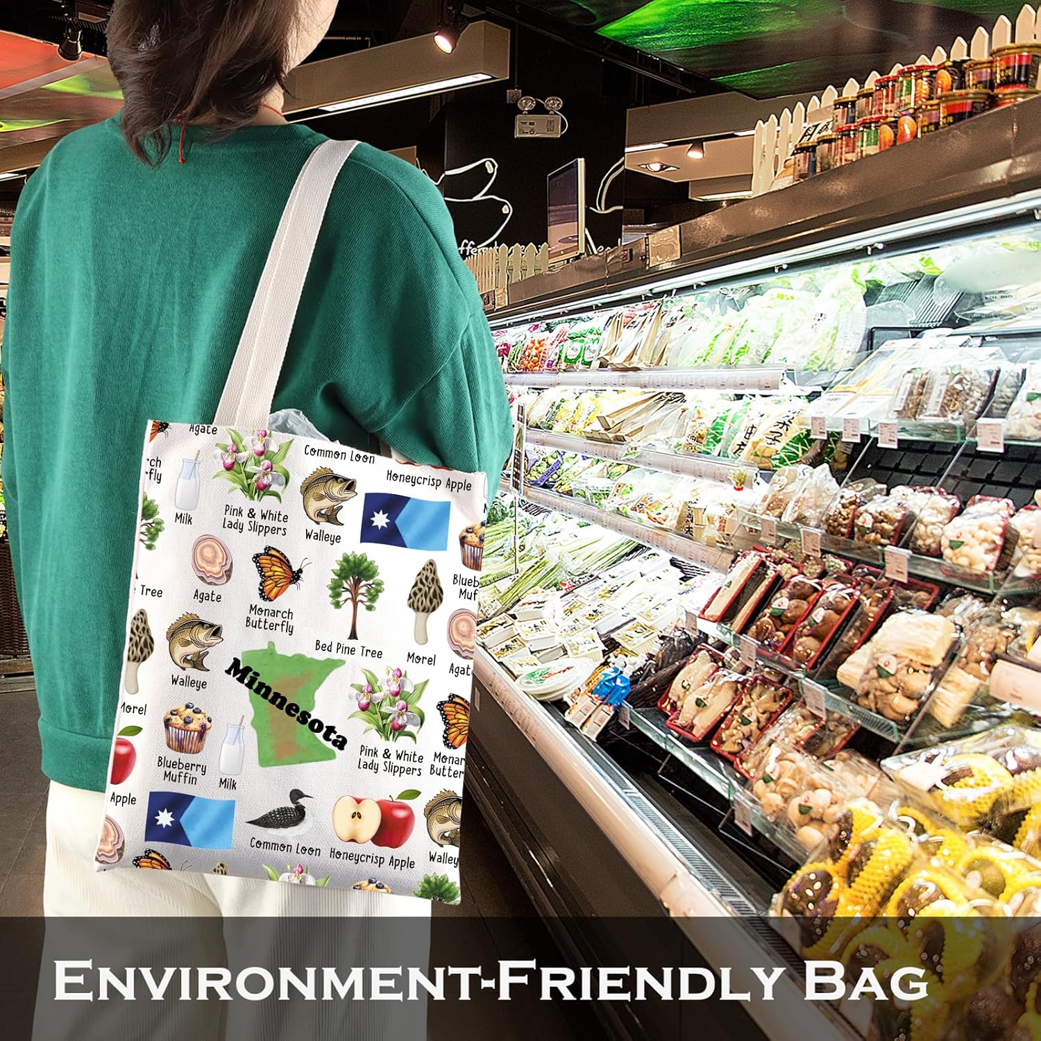 Minnesota Tote Bag North Star State Vacation Lover Reusable Shopping Bag MN Travel Gift for BFF Mom Dad - Image 6