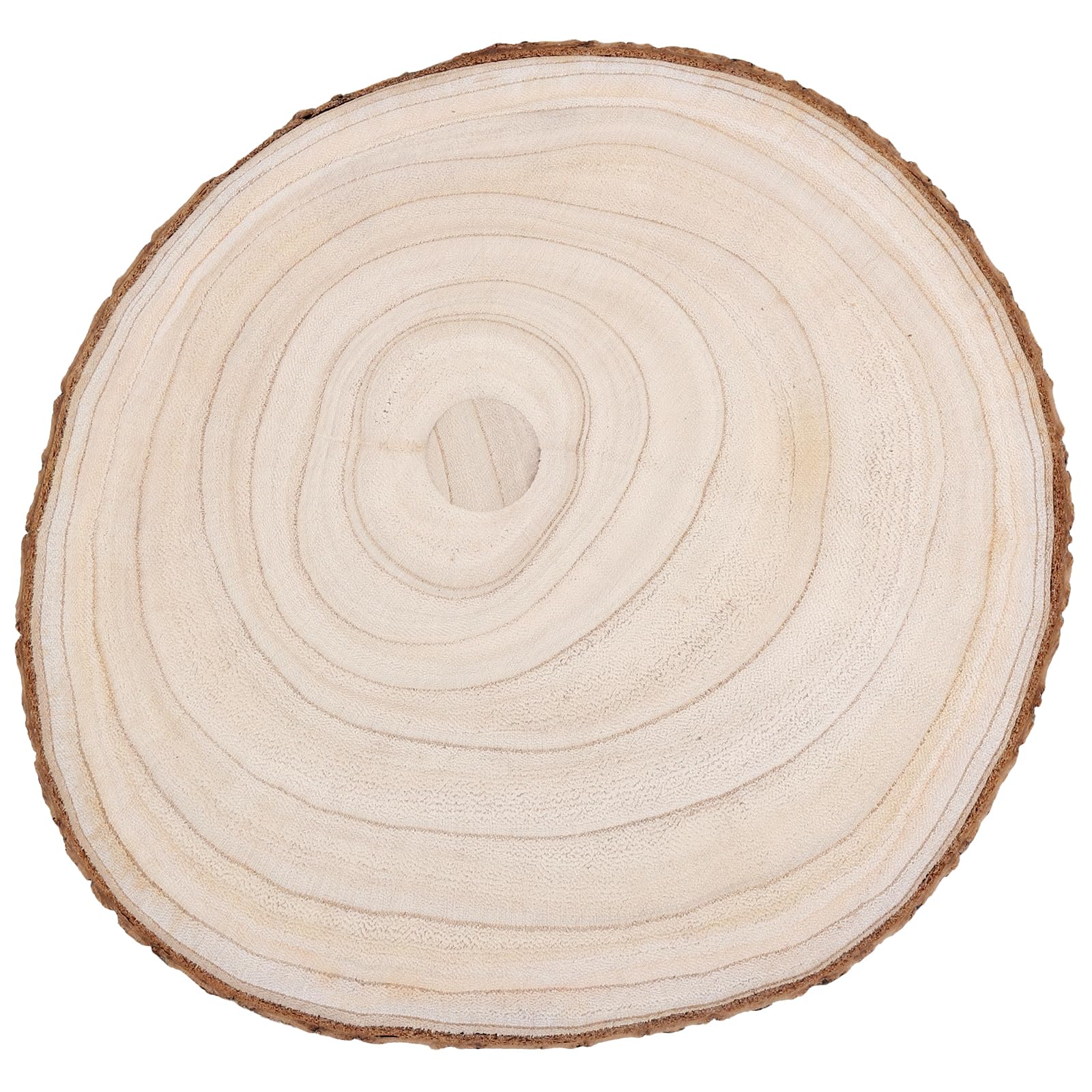 4 fette di legno naturale di paulonia, 26-30 cm, grandi dischi di legno non finiti rotondi per artigianato, fai da te, decorazioni natalizie (spessore 2 cm)