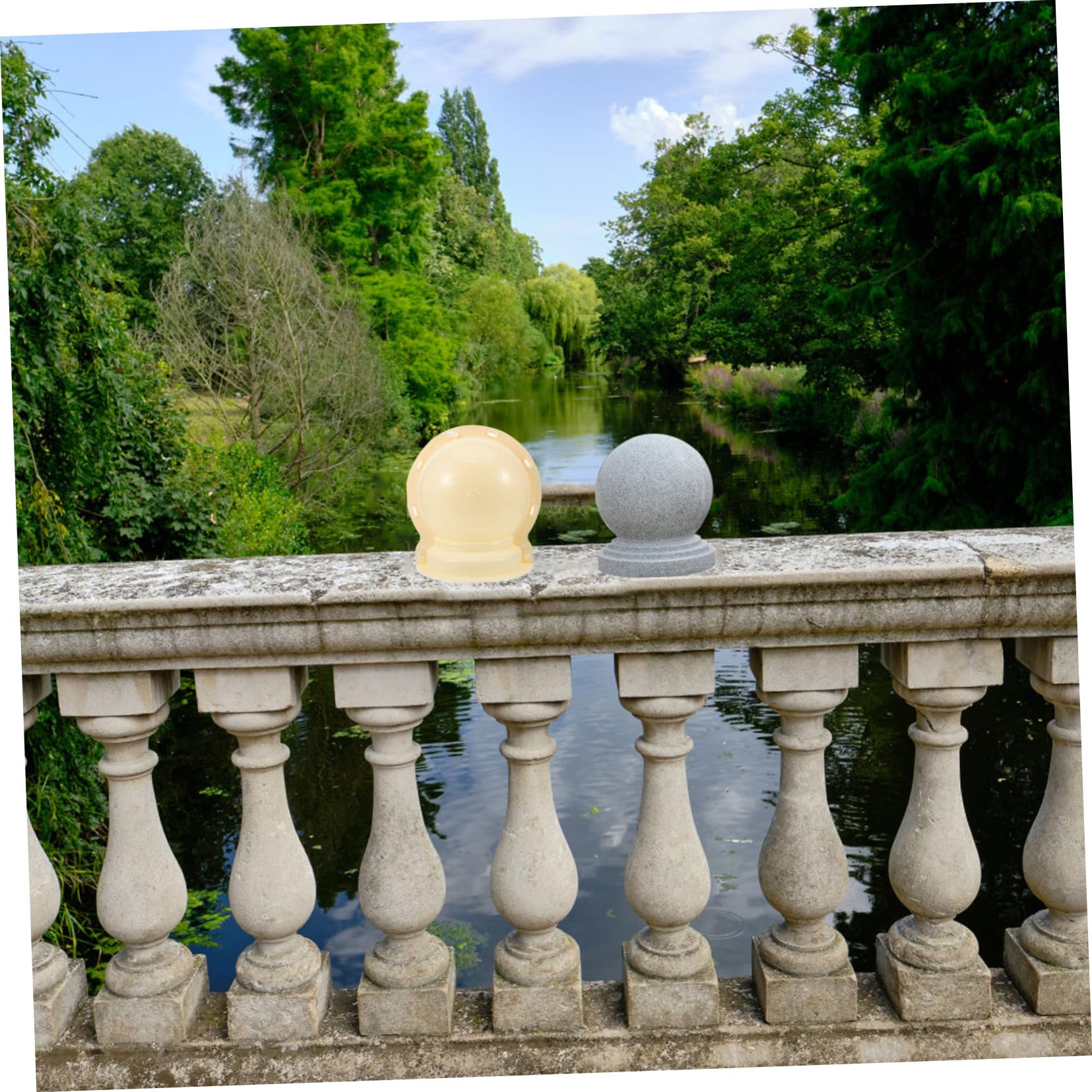 BESPORTBLE Leichte Kunststoff Bastelform für Gartenliebhaber Ballförmige Zementform als Dekorative Form für Balustraden und Geländer in Parks und Villen