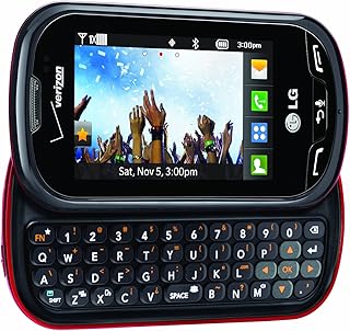 Verizon LG Extravert No Contract QWERTY 2MP Camera Touchscreen Cell Phone - Red/Black - For Verizon Postpaid Plans
