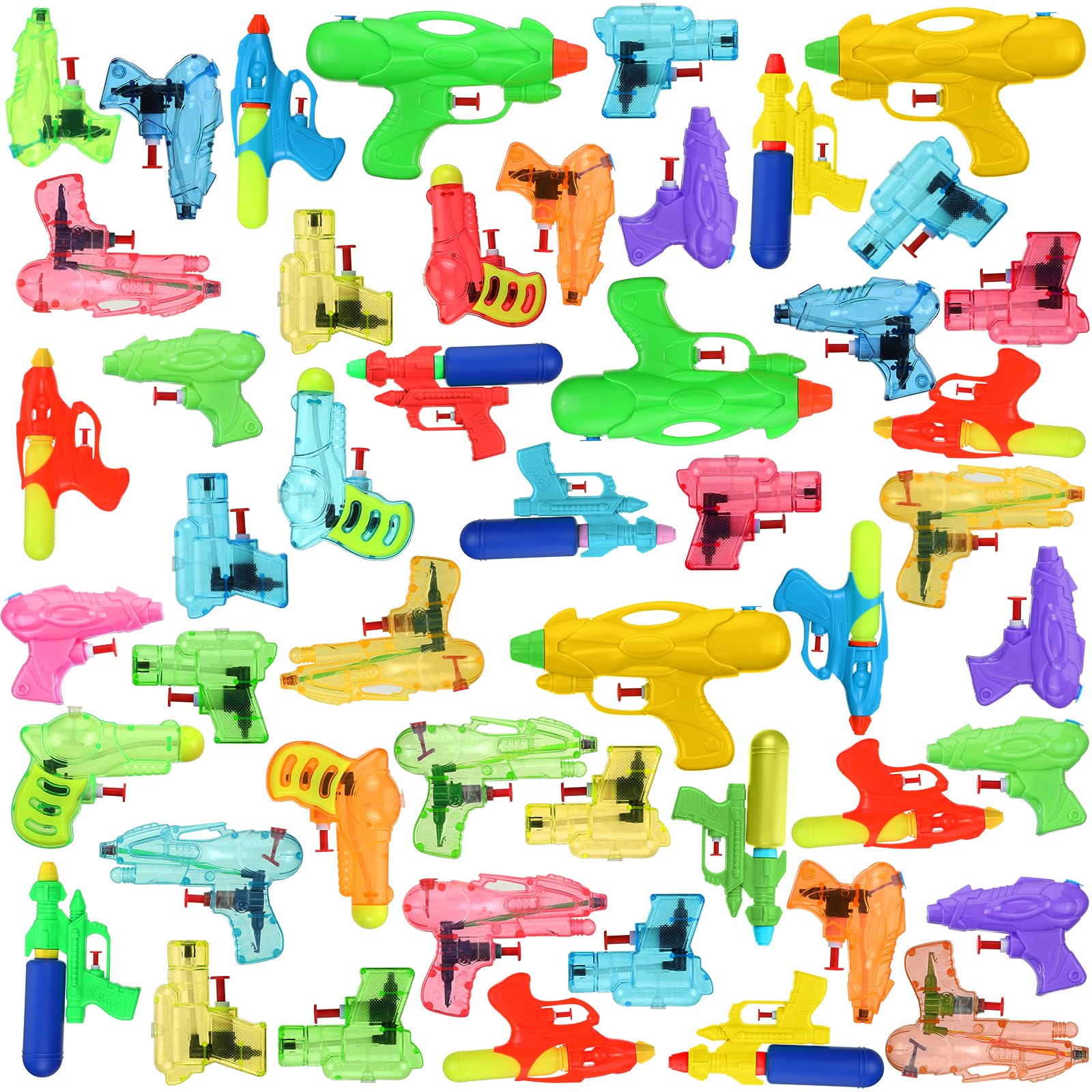 Junkin 100 Pcs Water Guns for Kids Adults Bulk Assorted Colors Mini Water Gun Party Favors for Summer Outdoor Squirt Fighting Beach Game Pool Toys