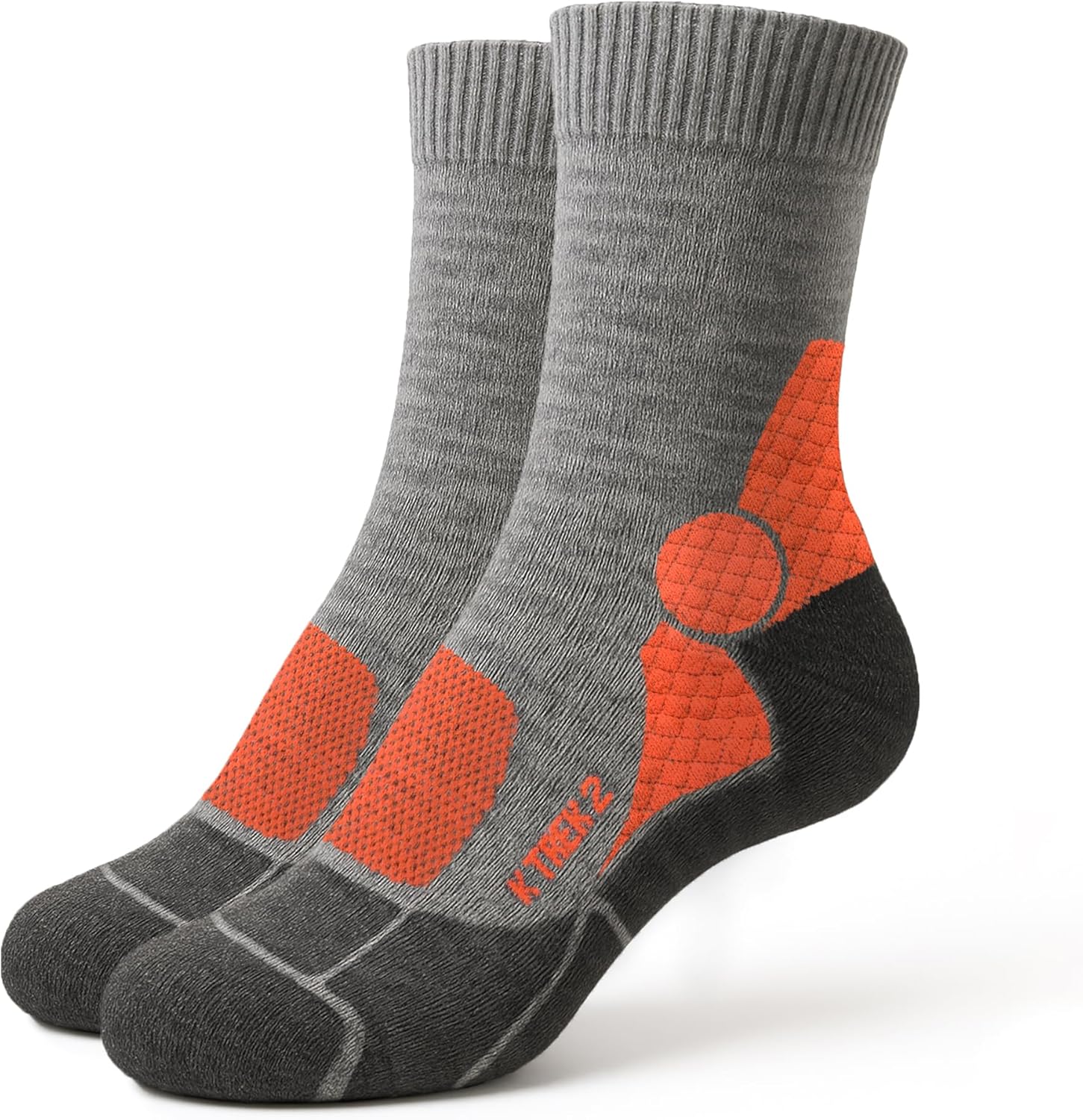 Kaiera - Trek Mid – Technical Merino Wool Hiking Socks, 4-Season Comfort, Reinforced and Made in Italy