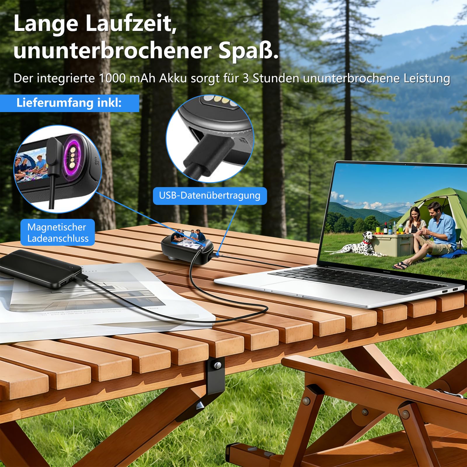 Mini Action Cam 4K WiFi mit Bildschirm und wasserfestes Gehäuse, 64GB UHD 150° Weitwinkel IP65 Bodycam, Tragbare Anti-Shake Helmkamera Motorrad für Sport & Outdoor-Aktivitäten (64G Card)