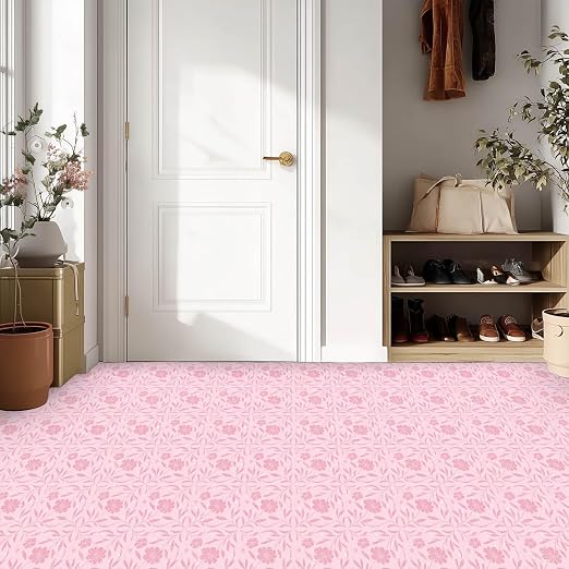 Vinilos adhesivos para piso floreados 10 piezas 12x12 pulg miniatura 5