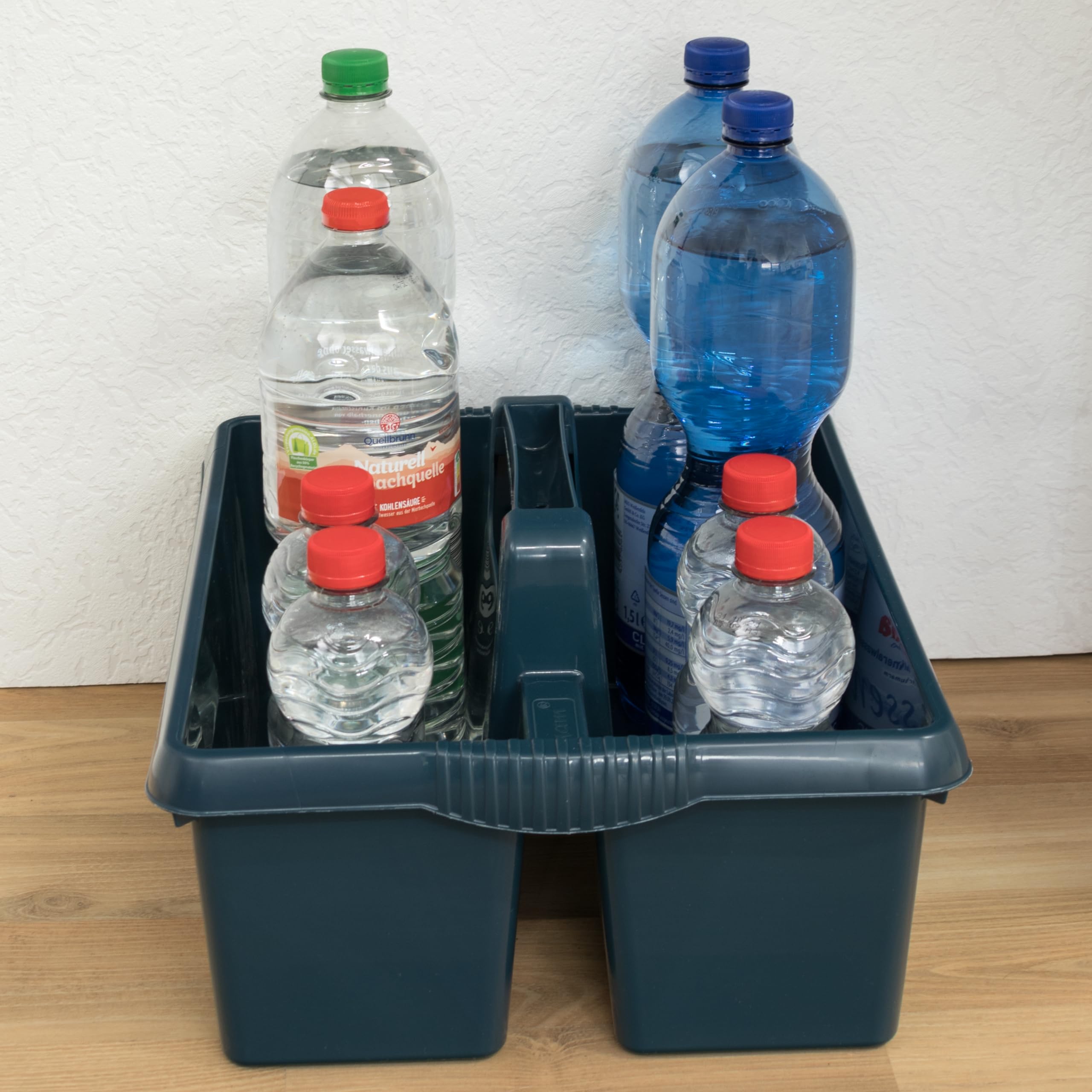 6 x przenośny organizer środki czyszczące 38x32x15cm czarny uchwyt