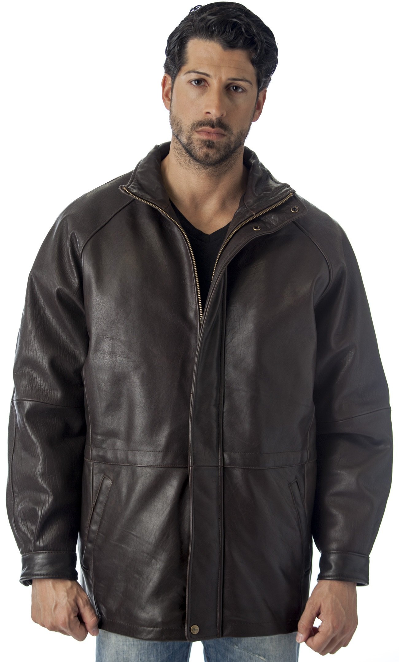 REED Men's Lambskin Car Coat