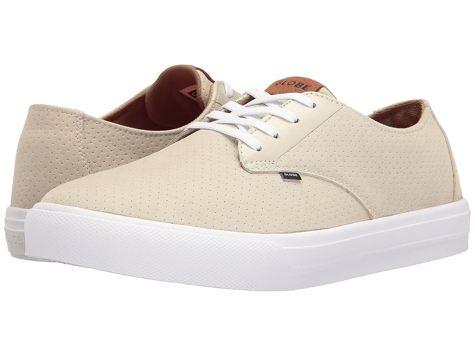 

Globe Motley LYT (Perf Sand/White Microfiber) Men's Skate Shoes, Beige