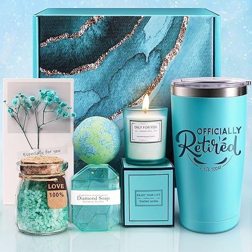 Miniatura 1 de Regalo de jubilación para mujer 2024, juego de cesta de regalo relajante para spa, las mejores ideas de regalo de jubilación para mujeres, regalos