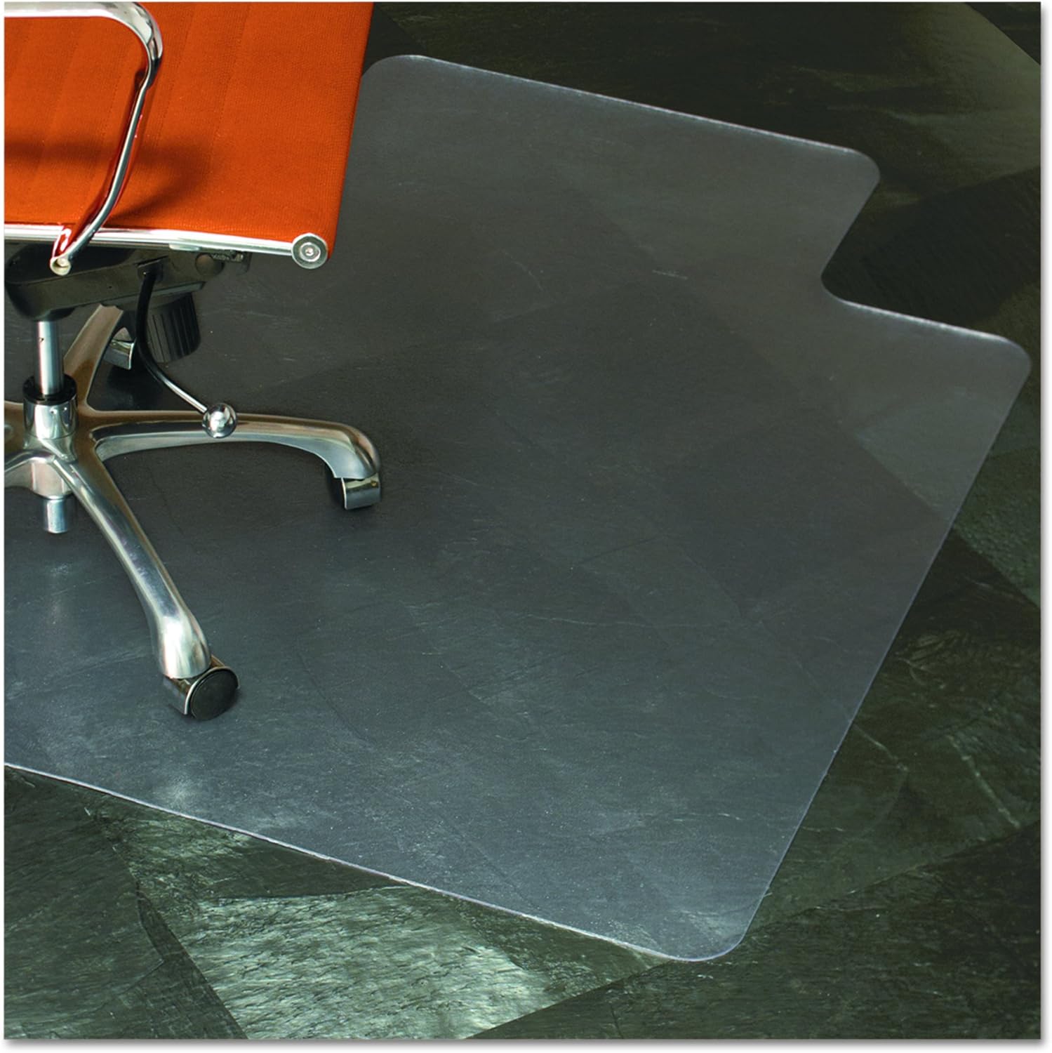ES Robbins Natural Origins Lipped Vinyl Chair Mat for Hard Floors, 36 by 48-Inch, Clear
