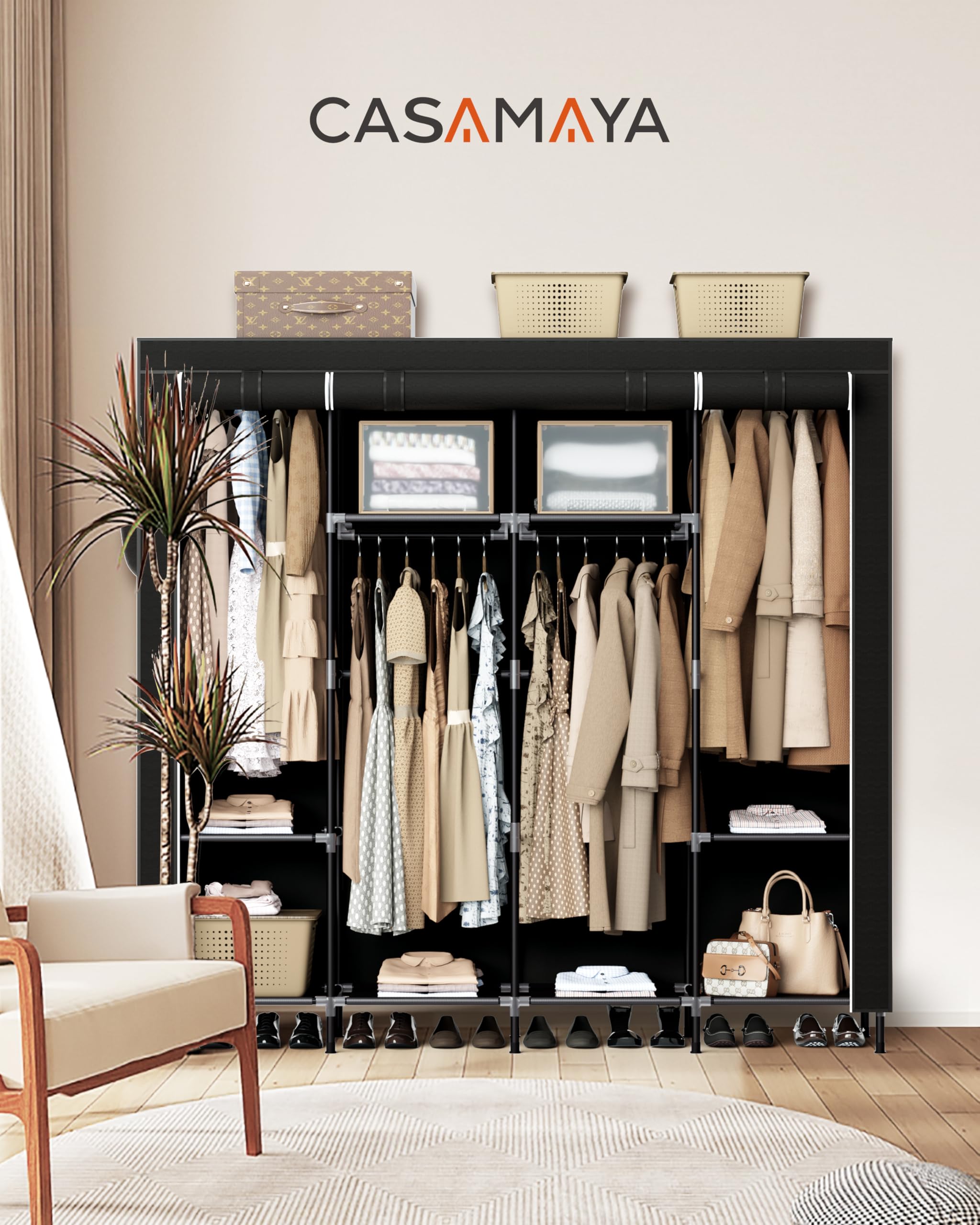 Amazon.com: CASAMAYA Portable Closet, 66.9 Inch Large Capacity